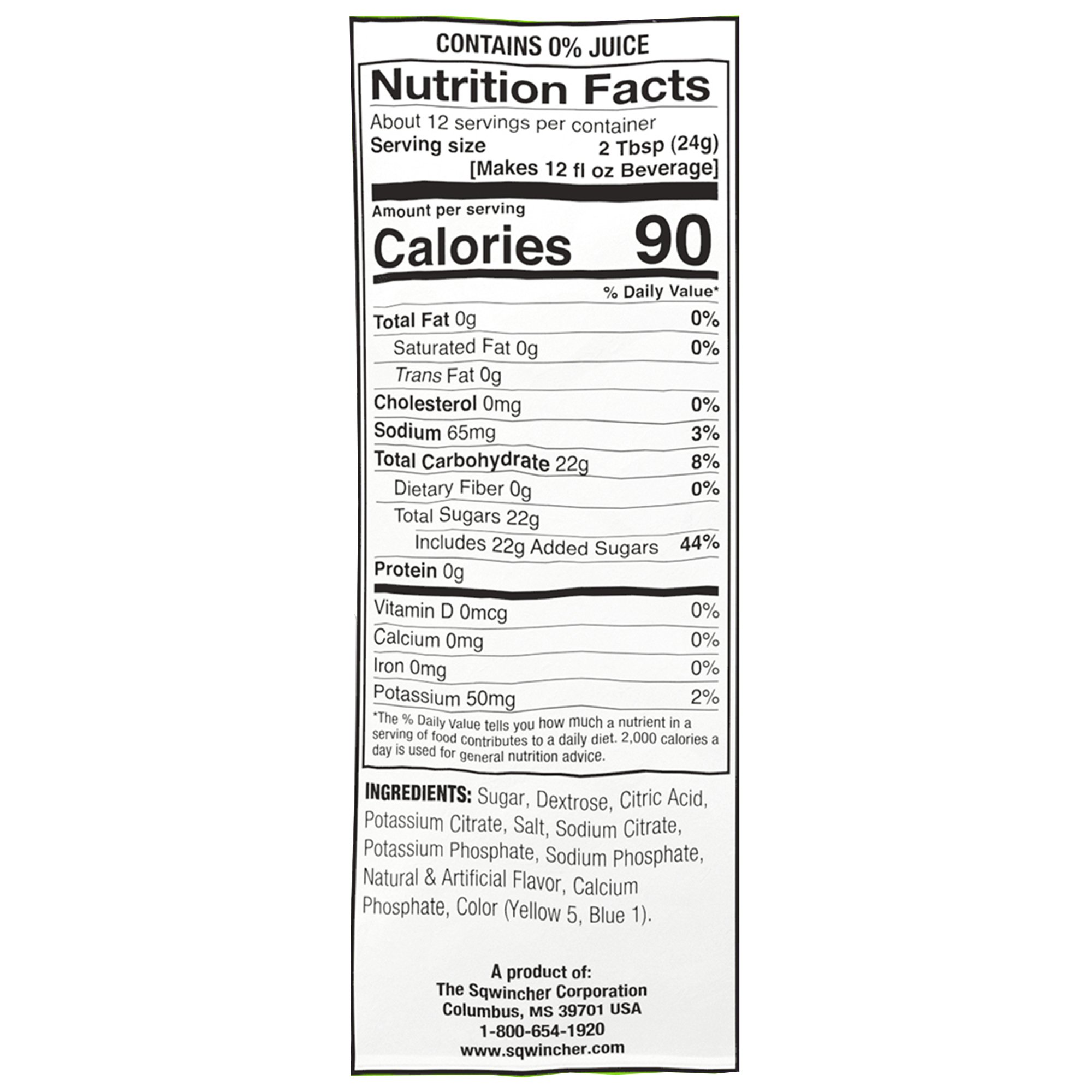 Kent Precision Foods - 159016008 Sqwincher® Powder Pack® Lemon-Lime Electrolyte Replenishment Drink Mix