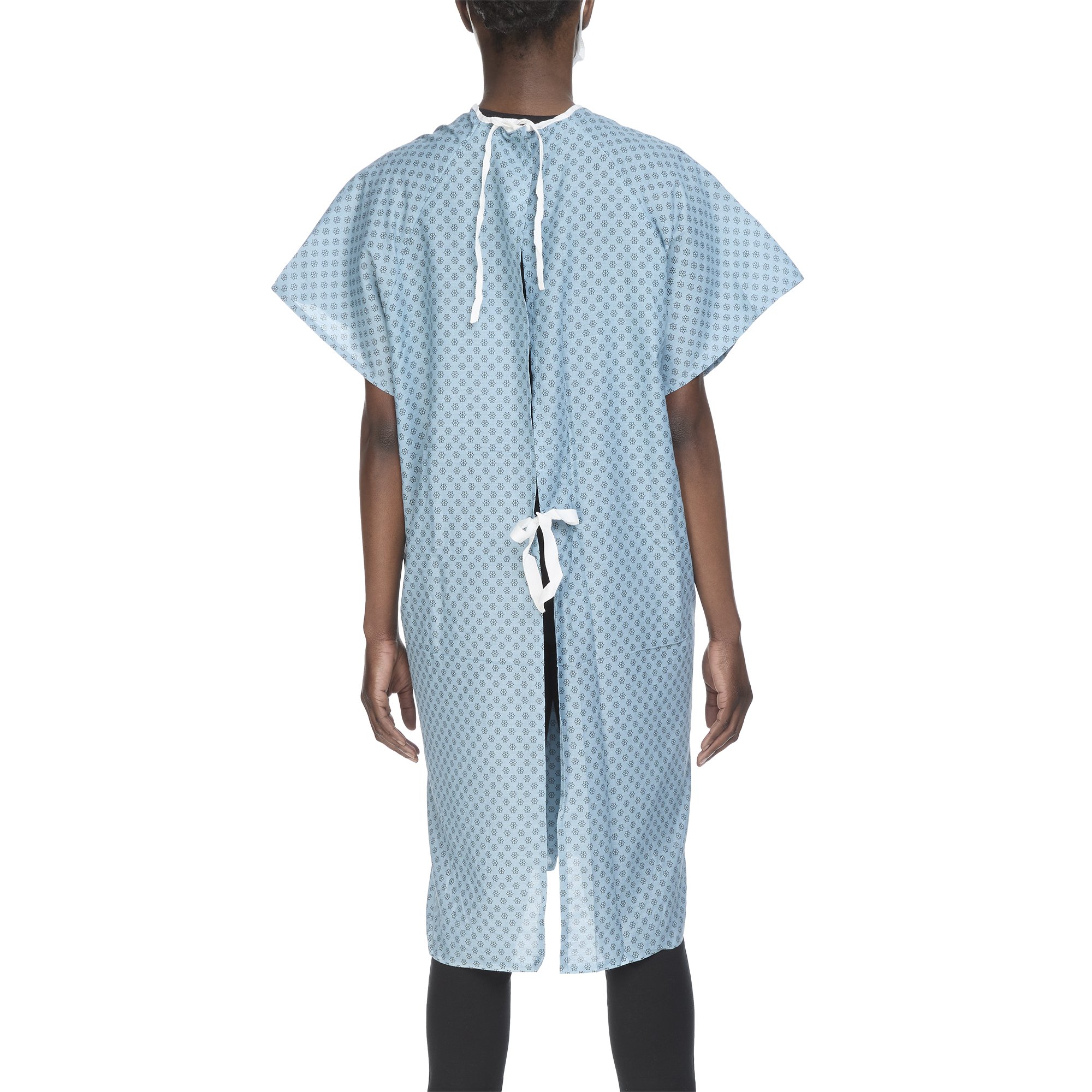 Lew Jan Textile V61-0100PT - Reusable Patient Exam Gown, One Size Fits Most, Blue - 1/Each, 12/Dozen