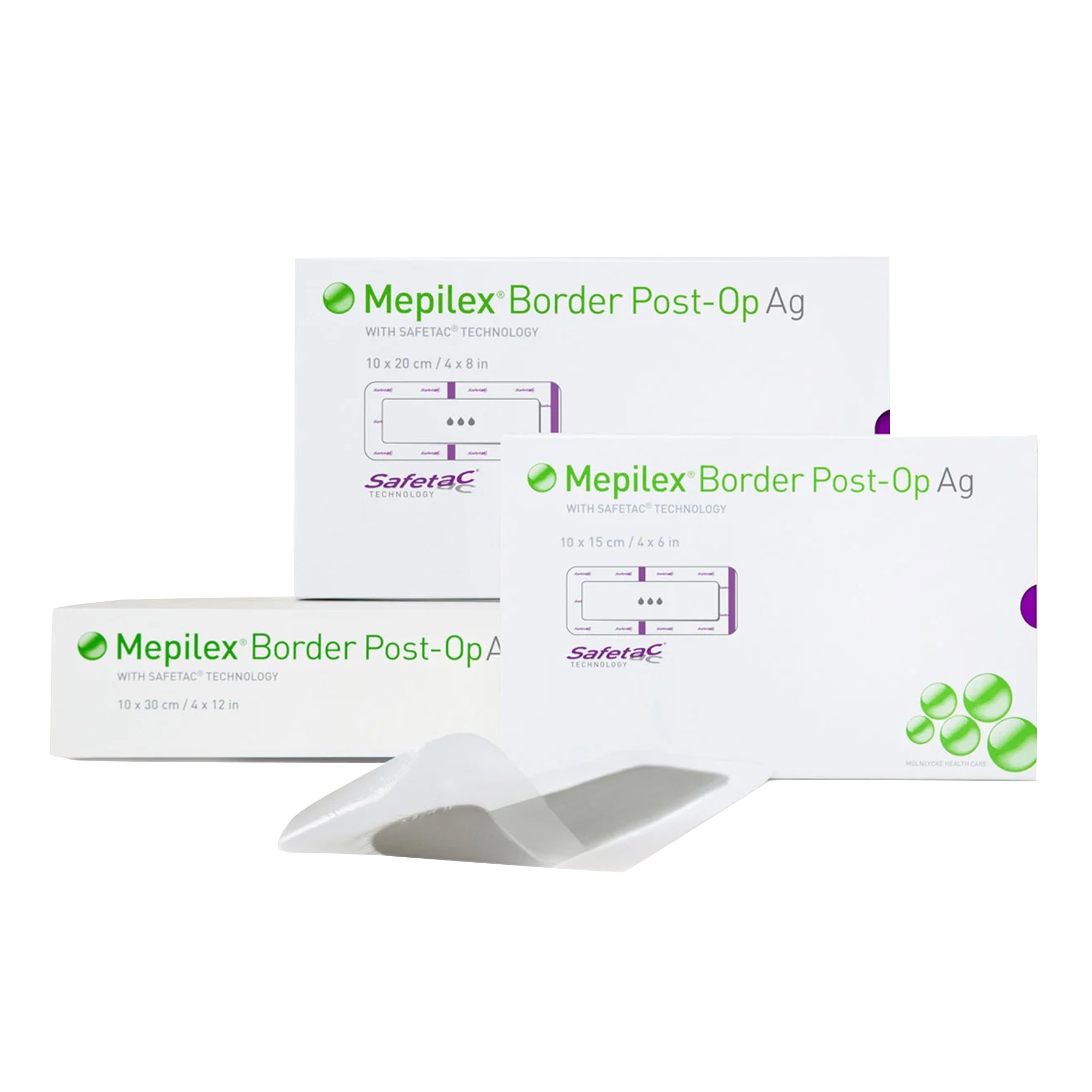 Molnlycke - 498450 Mepilex® Border Post Op AG Foam Dressing with Silver