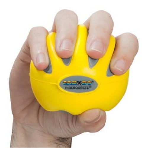 Fabrication Enterprises - 10-1970 Hand Exerciser CanDo® Digi-Squeeze® Small Yellow X-Light