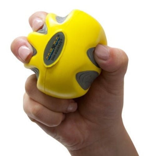 Fabrication Enterprises - 10-1970 Hand Exerciser CanDo® Digi-Squeeze® Small Yellow X-Light