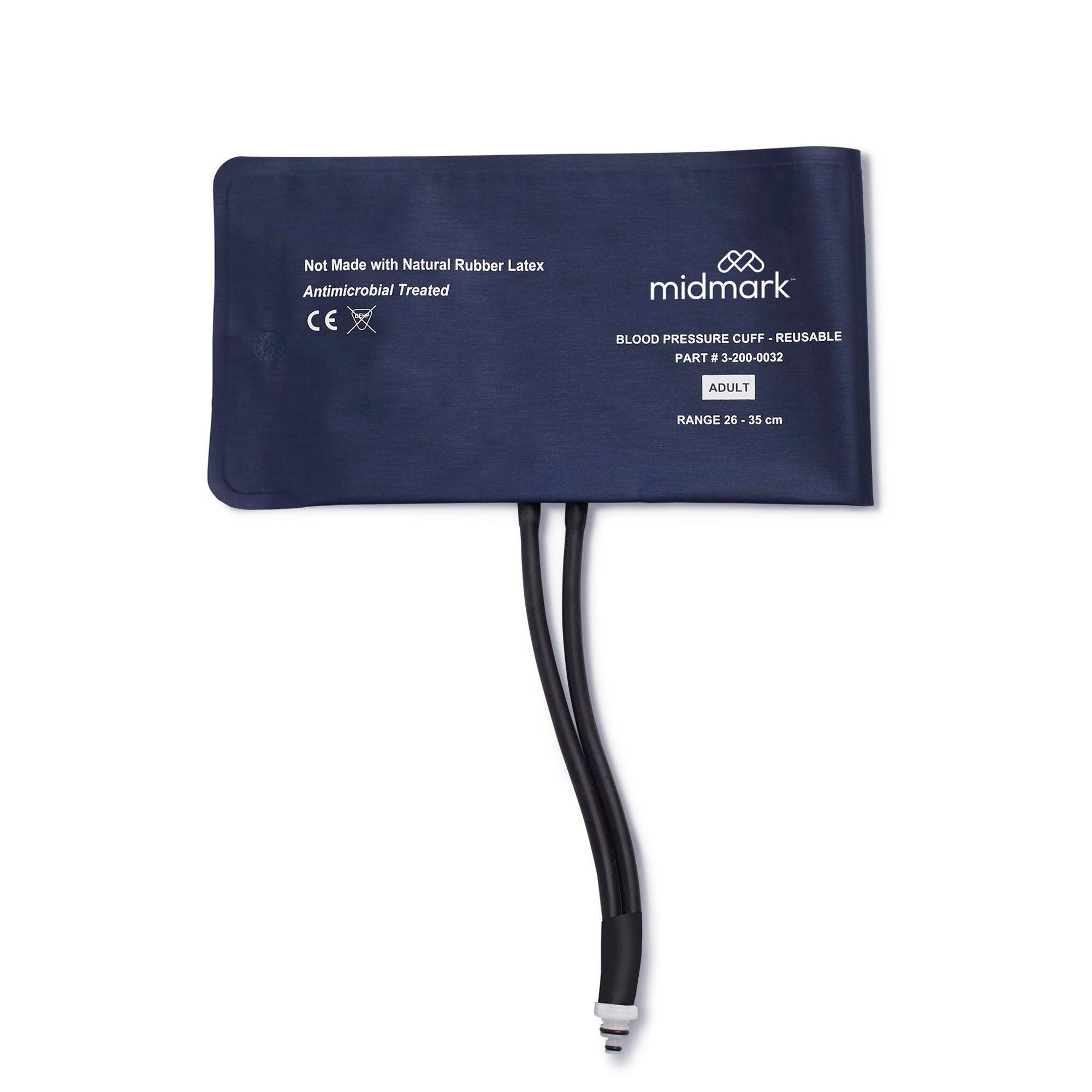Midmark - 3-200-0032 Reusable Blood Pressure Cuff IQvitals® Zone™ 26 to 35 cm Arm Nylon Cuff Adult Cuff