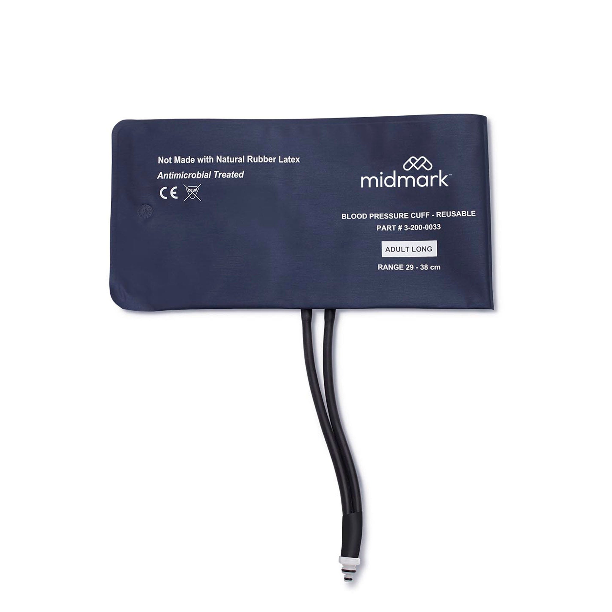 Midmark - 3-200-0033 Reusable Blood Pressure Cuff IQvitals® Zone™ 29 to 38 cm Arm Nylon Cuff Adult Long Cuff