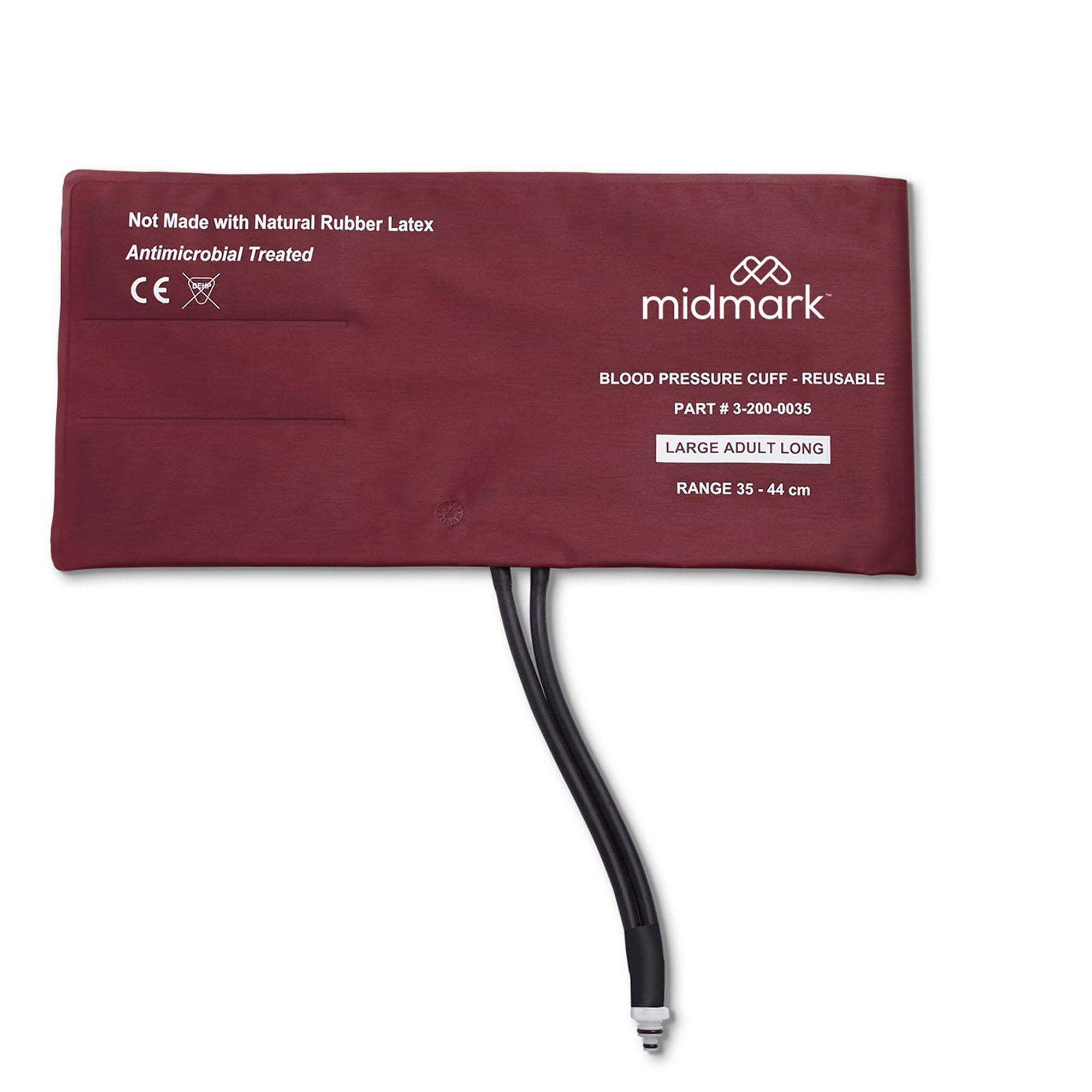 Midmark - 3-200-0035 Reusable Blood Pressure Cuff IQvitals® Zone™ 35 to 44 cm Arm Nylon Cuff Adult Long Cuff