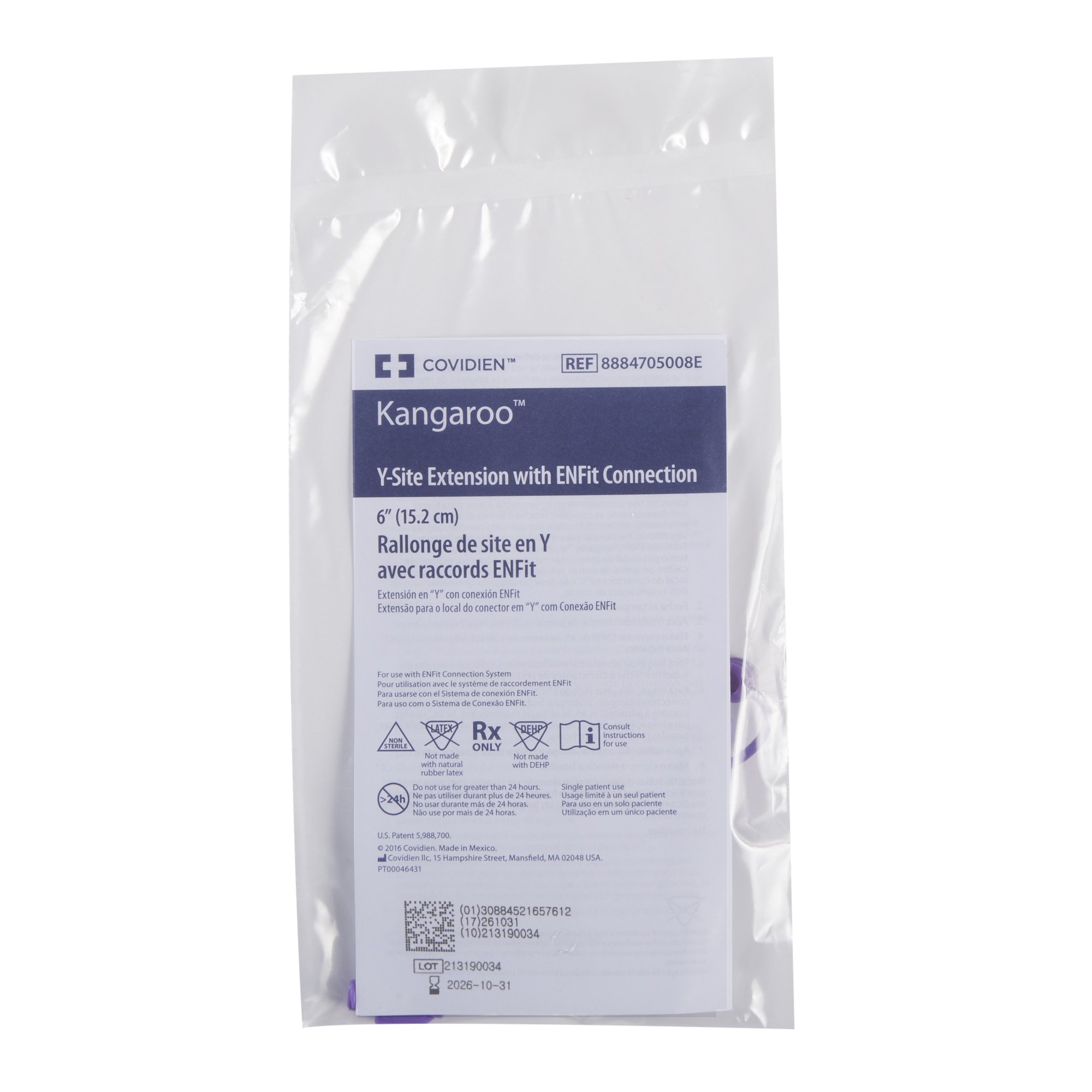 Cardinal 8884705008E - ENFit™ Kangaroo™ Extension Set - 1/Each, 30/Case