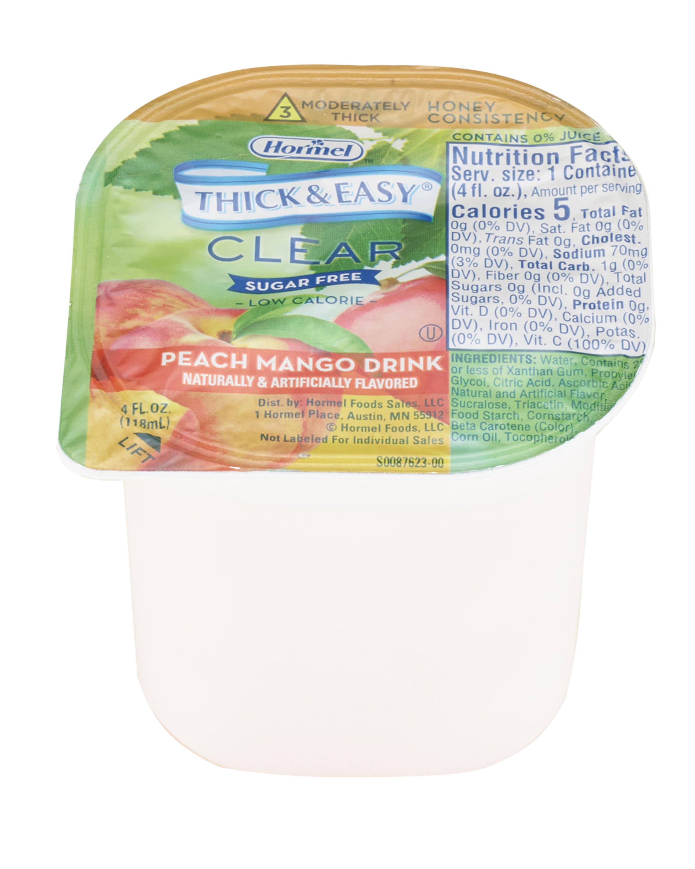 Lyons Magnus LLC - 78769 Thick & Easy® Clear Honey Consistency Sugar-Free Peach Mango Thickened Beverage