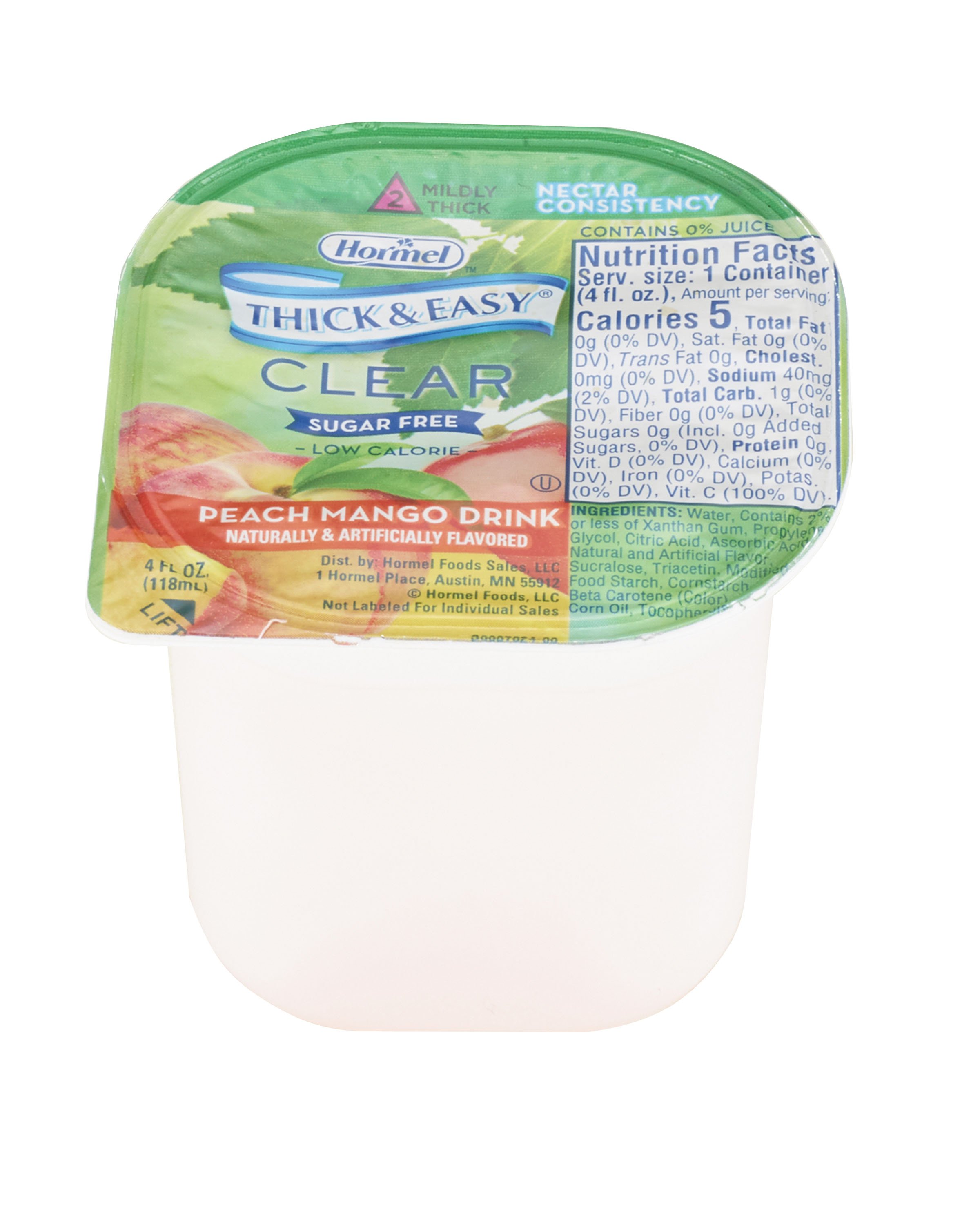 Lyons Magnus LLC - 78768 Thick & Easy® Clear Nectar Consistency Sugar-Free Peach Mango Thickened Beverage