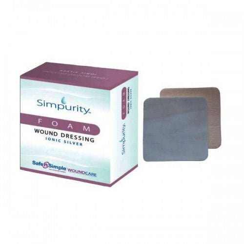 Safe N Simple - SNS72520 Silver Foam Dressing Simpurity™ Rectangle Sterile