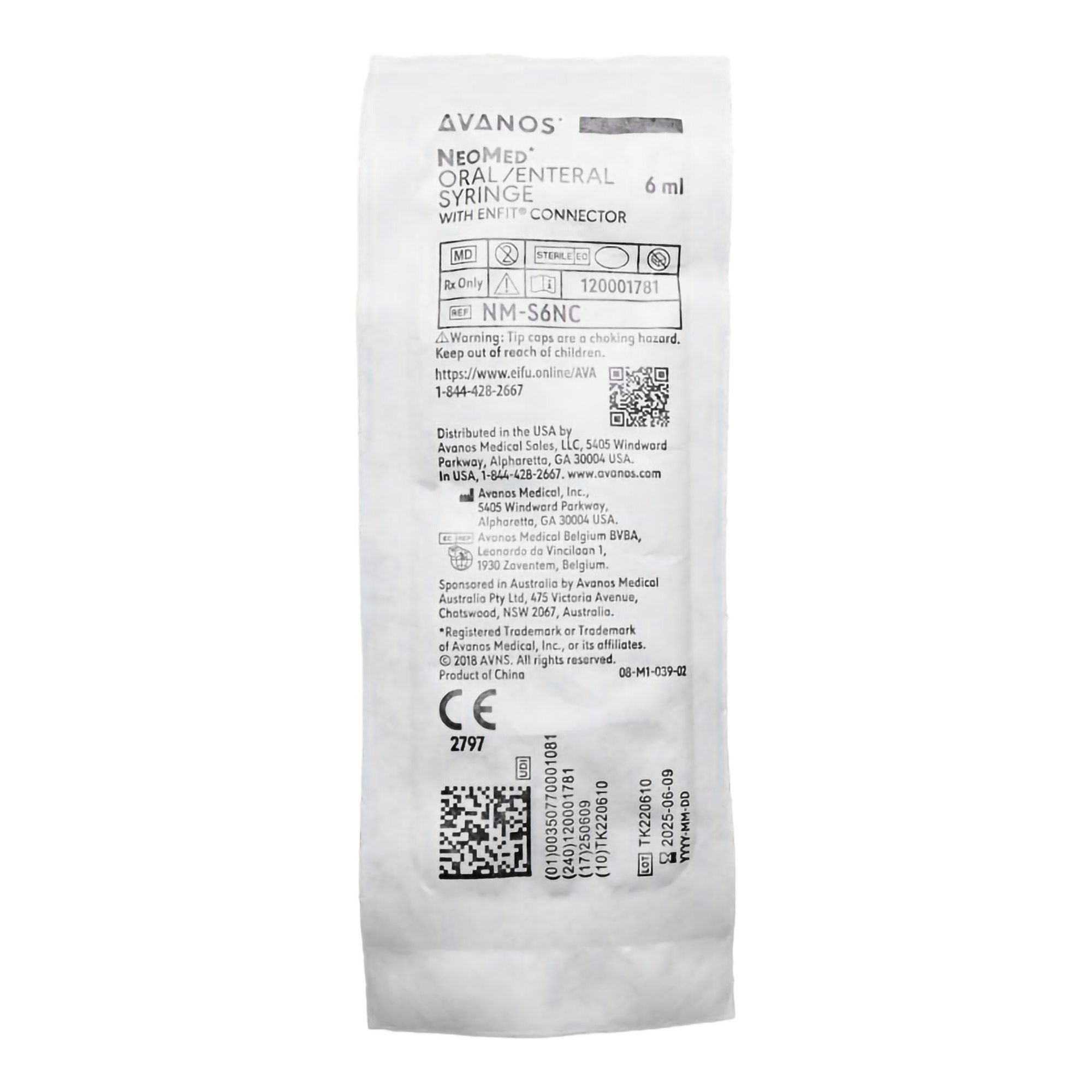 Avanos Medical Sales LLC - NM-S6NC NeoMed® Enteral / Oral Syringe
