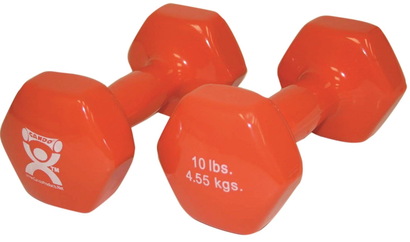 Fabrication Enterprises - 10-0559-2 Dumbbell Pair Hexagon Heads CanDo® 10 lbs.
