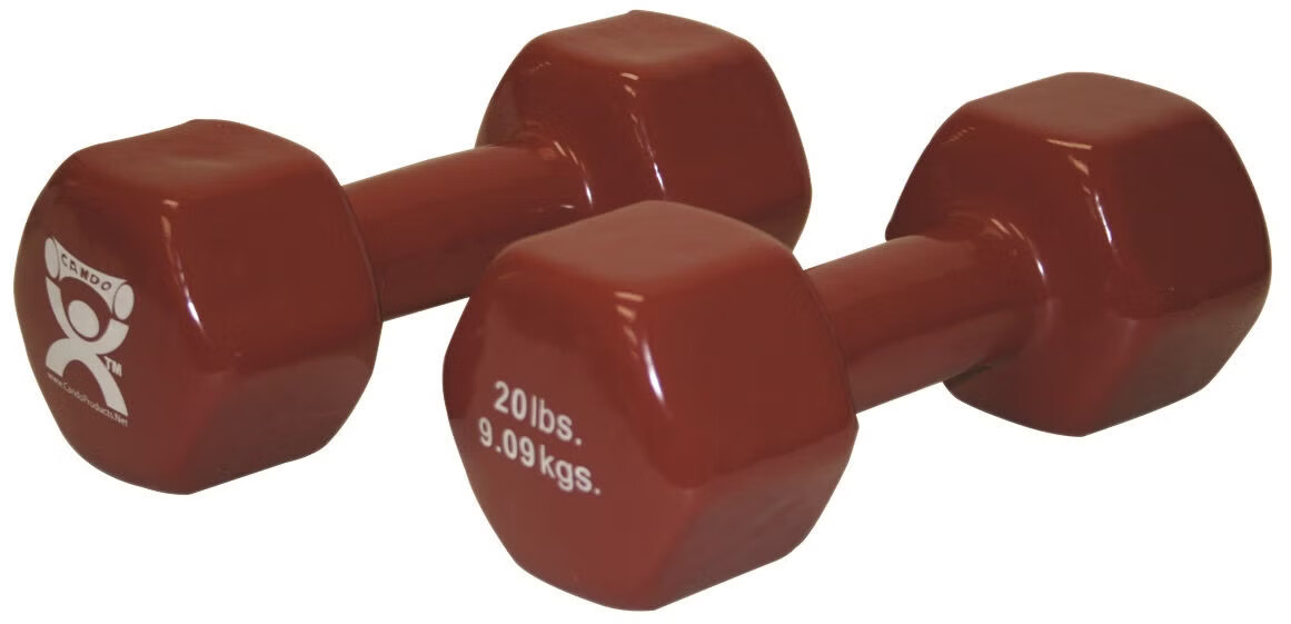 Fabrication Enterprises - 10-0561-2 Dumbbell Pair Hexagon Heads CanDo® 20 lbs.
