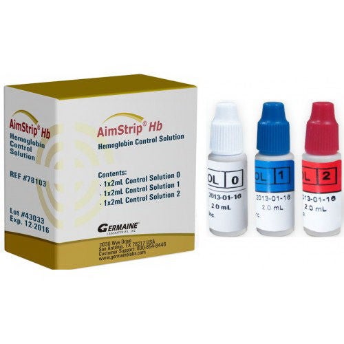 Germaine Laboratories Inc - 78103 Control Set AimStrip® Hemoglobin 3 X 2 mL