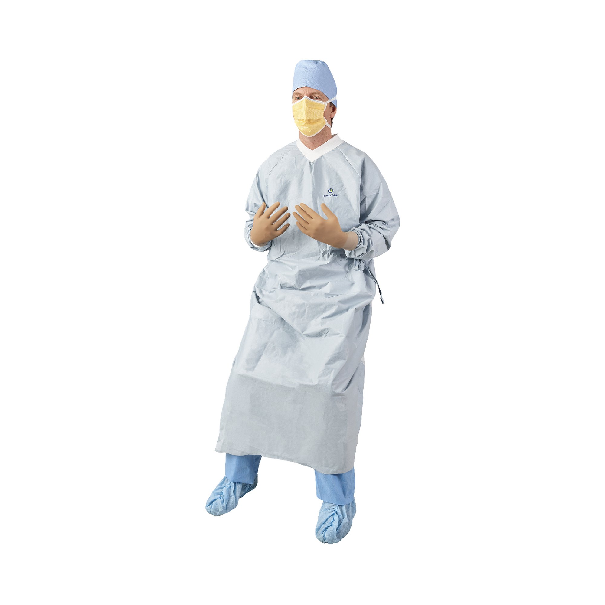 O&M Halyard Inc 44673 - Aero Chrome Surgical Gown with Towel, Large - 1/Each, 32/Case