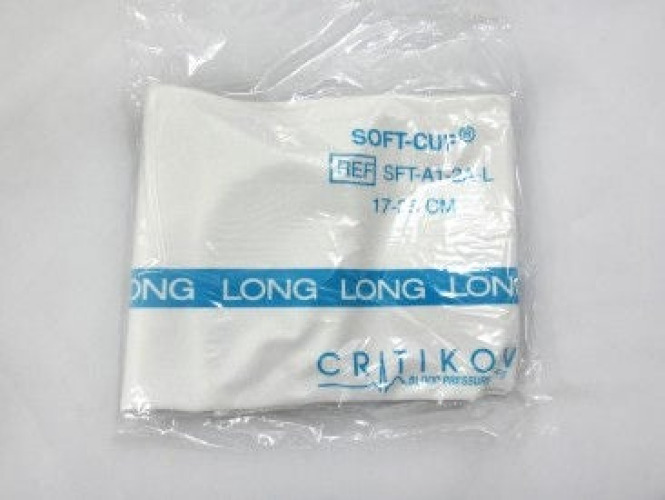 GE Healthcare - SFT-A1-2A-L Single Patient Use Blood Pressure Cuff Set Soft-Cuf® 17 to 25 cm Arm Cloth Fabric Cuff Adult Long Cuff