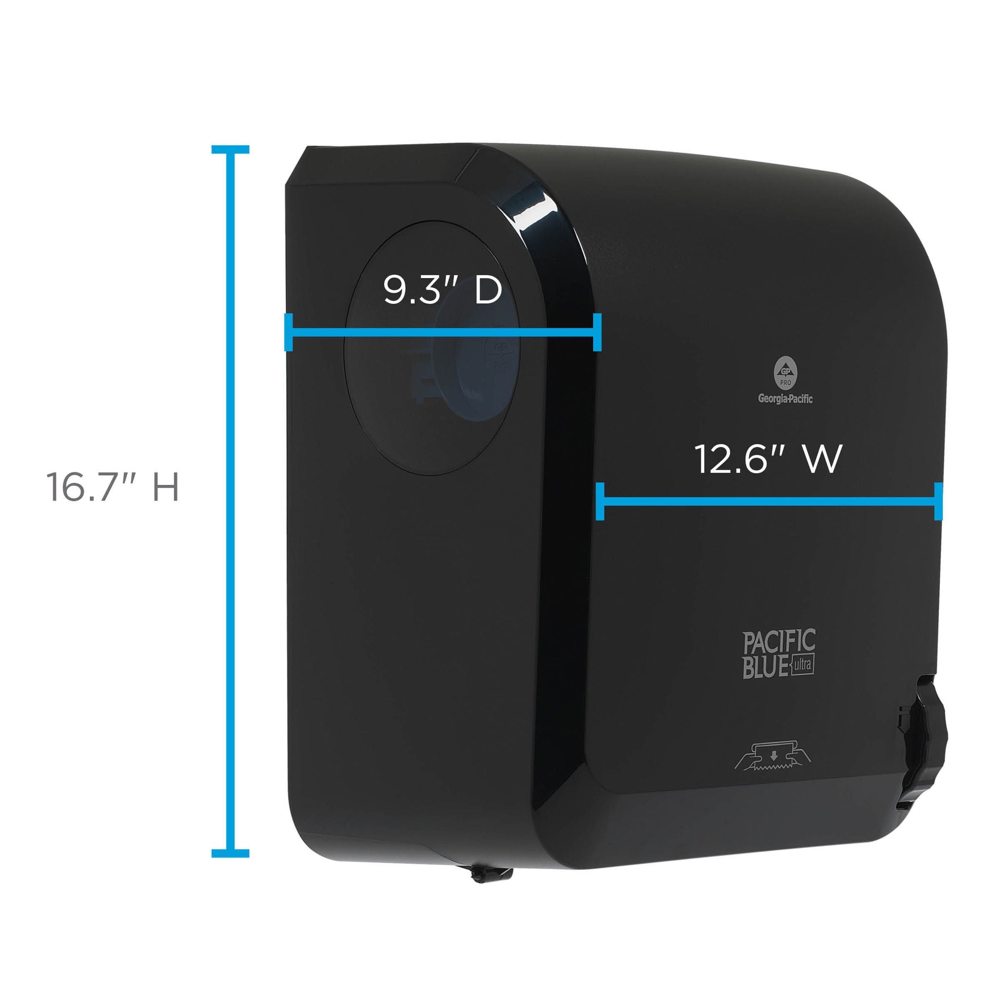 Georgia-Pacific Consumer Products LP - 59589 Paper Towel Dispenser Pacific Blue Ultra™ 8 Inch Wall Mount Hardwound Paper Towel
