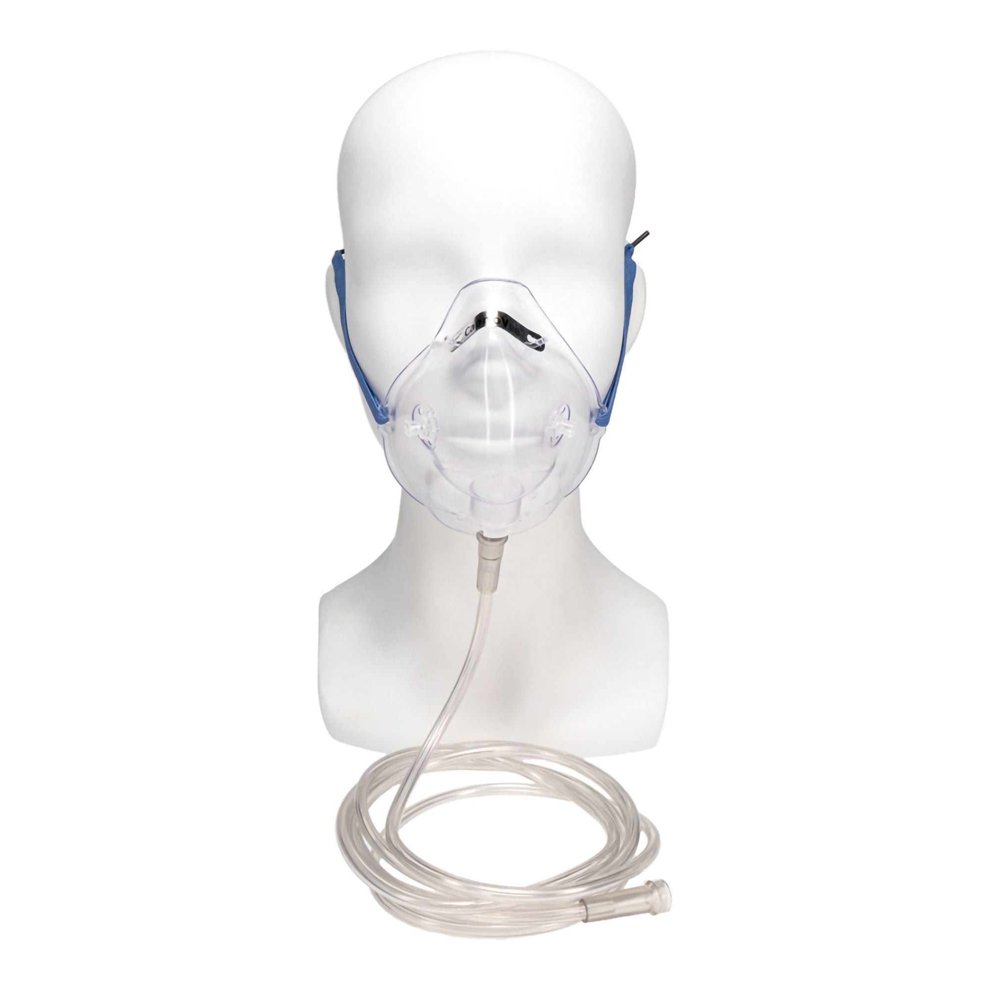 Sun Med - 4727-7-0-50 Oxygen Mask with ETCO2 Monitoring CapnoVue Elongated Style Adult One Size Fits Most Adjustable Head Strap
