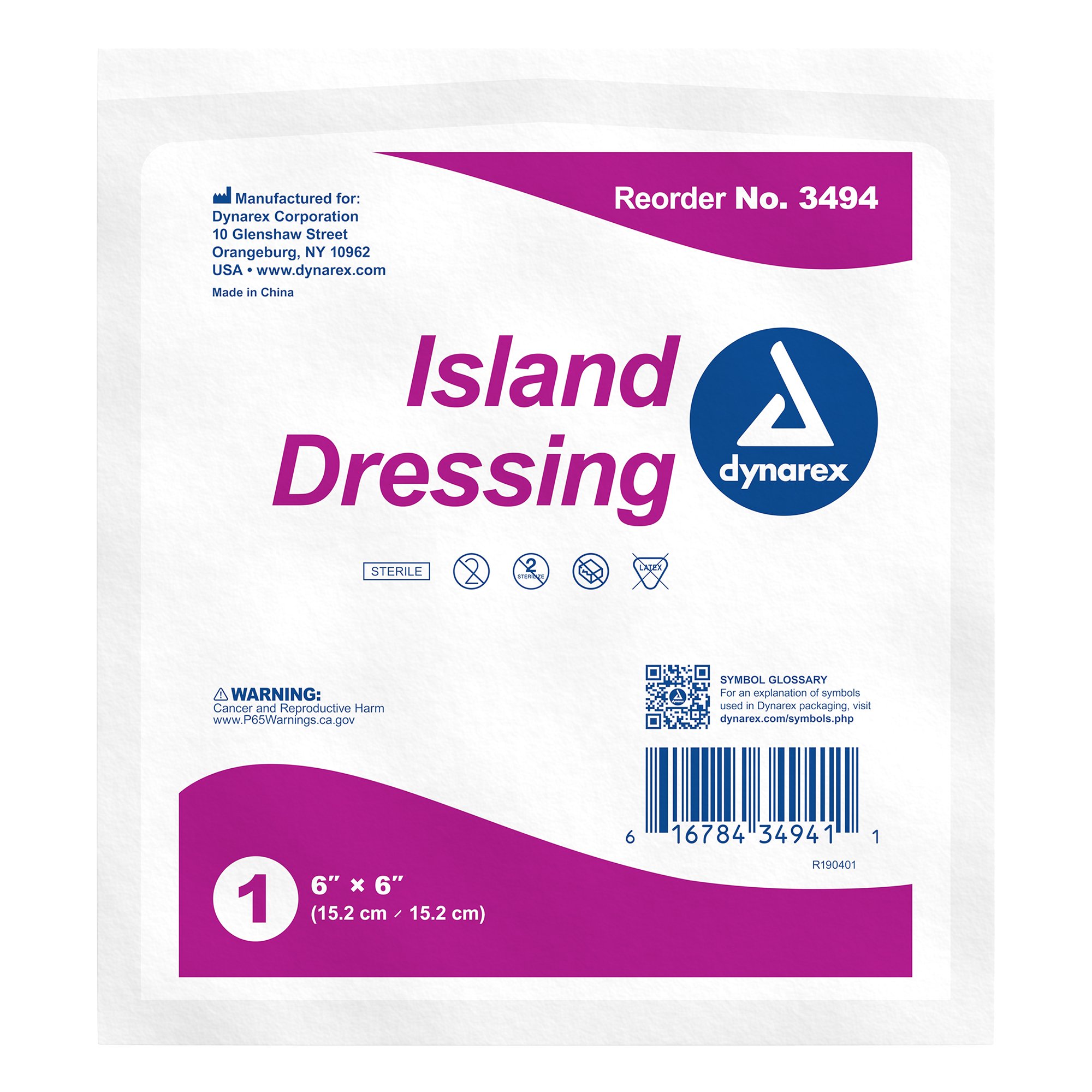 Dynarex - 3494 dynarex® White Adhesive Dressing