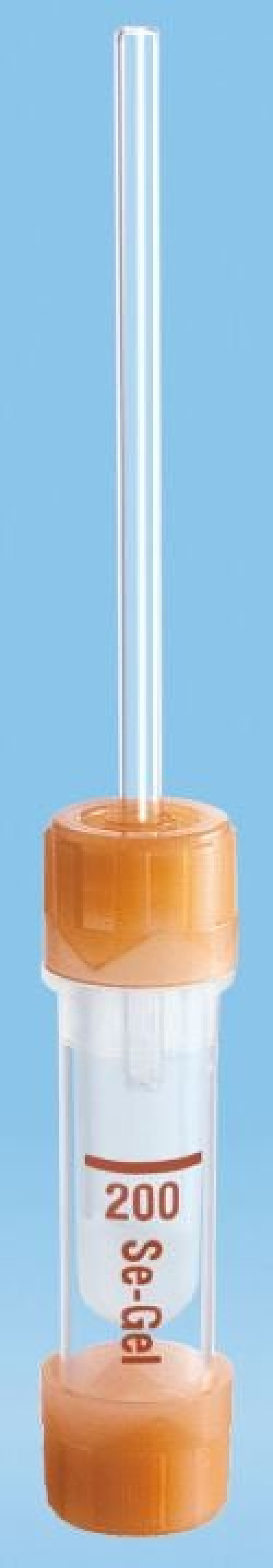 Sarstedt - 20.1291 Microvette® 200 Capillary Blood Collection Tube Clot Activator / Separator Gel Additive 200 µL Screw Cap Polypropylene Tube