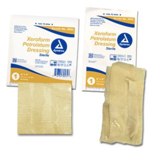 Dynarex 3053 - Xeroform® Impregnated Dressing, 4 x 4 Inch - 1/Each, 25/Box, 100/Case