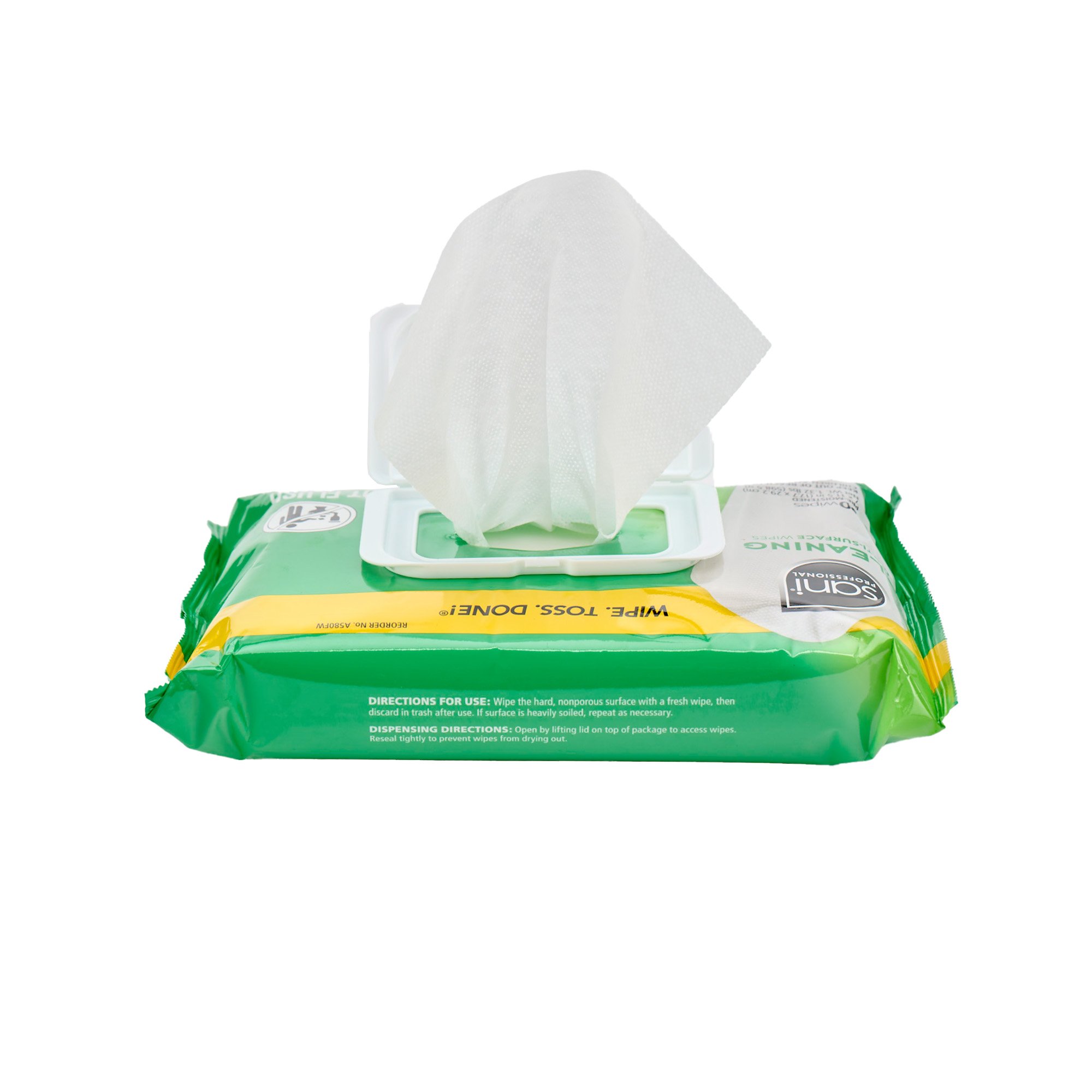 Professional Disposables A580FW - Sani Professional® Isopropyl Alcohol Cleaning Multi-Surface Disinfectant Wipes - 12/Case