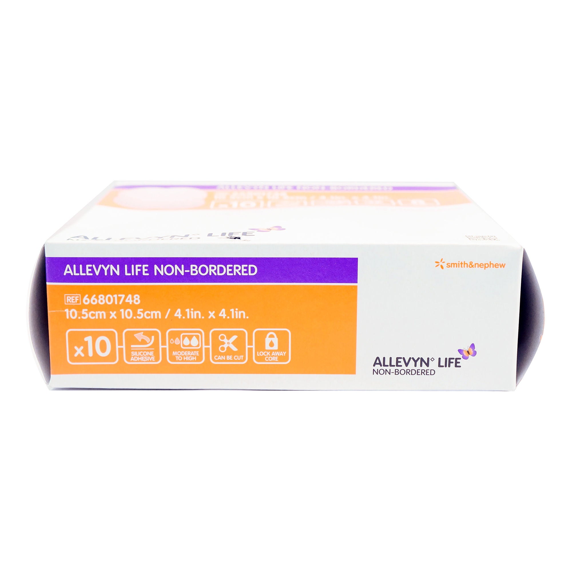 Smith & Nephew - 66801748 Foam Dressing Allevyn Life 4 X 4 Inch Without Border Film Backing Nonadhesive Square Sterile