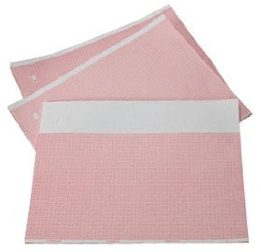 GE Healthcare - 2104770-001 Recording Chart Paper Marquette™ Z-Fold Red Grid