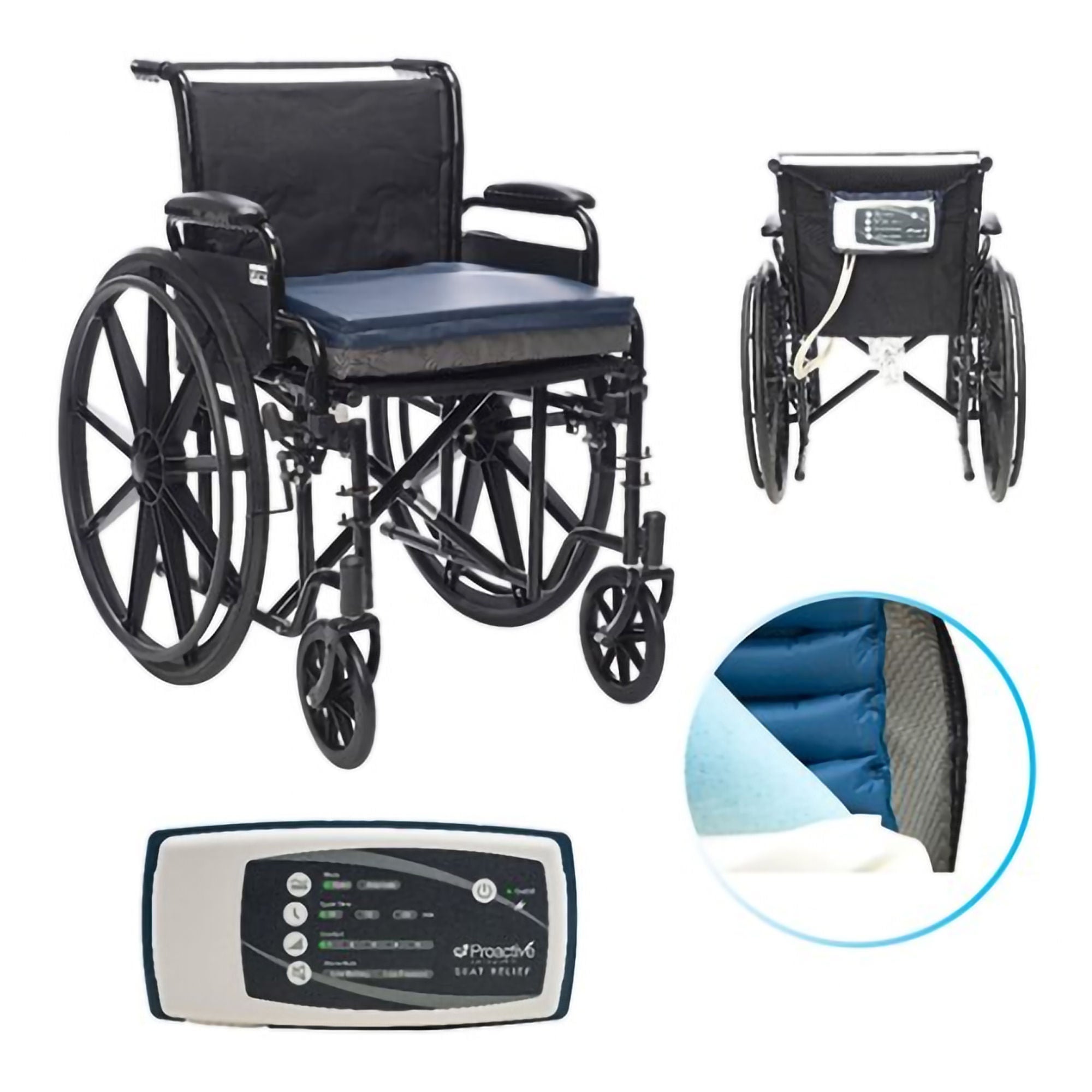 Proactive Medical Products LLC - 80121 Alternating Pressure Seat Cushion Protekt® Seat Relief 18 W X 16 L X 3 D Inch Foam / Air Cells