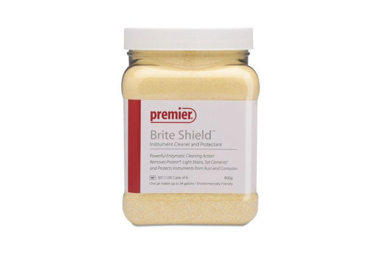Premier Dental Products - 9011100 Enzymatic Instrument Detergent Brite Shield™ Powder 800 Gram Jar Unscented