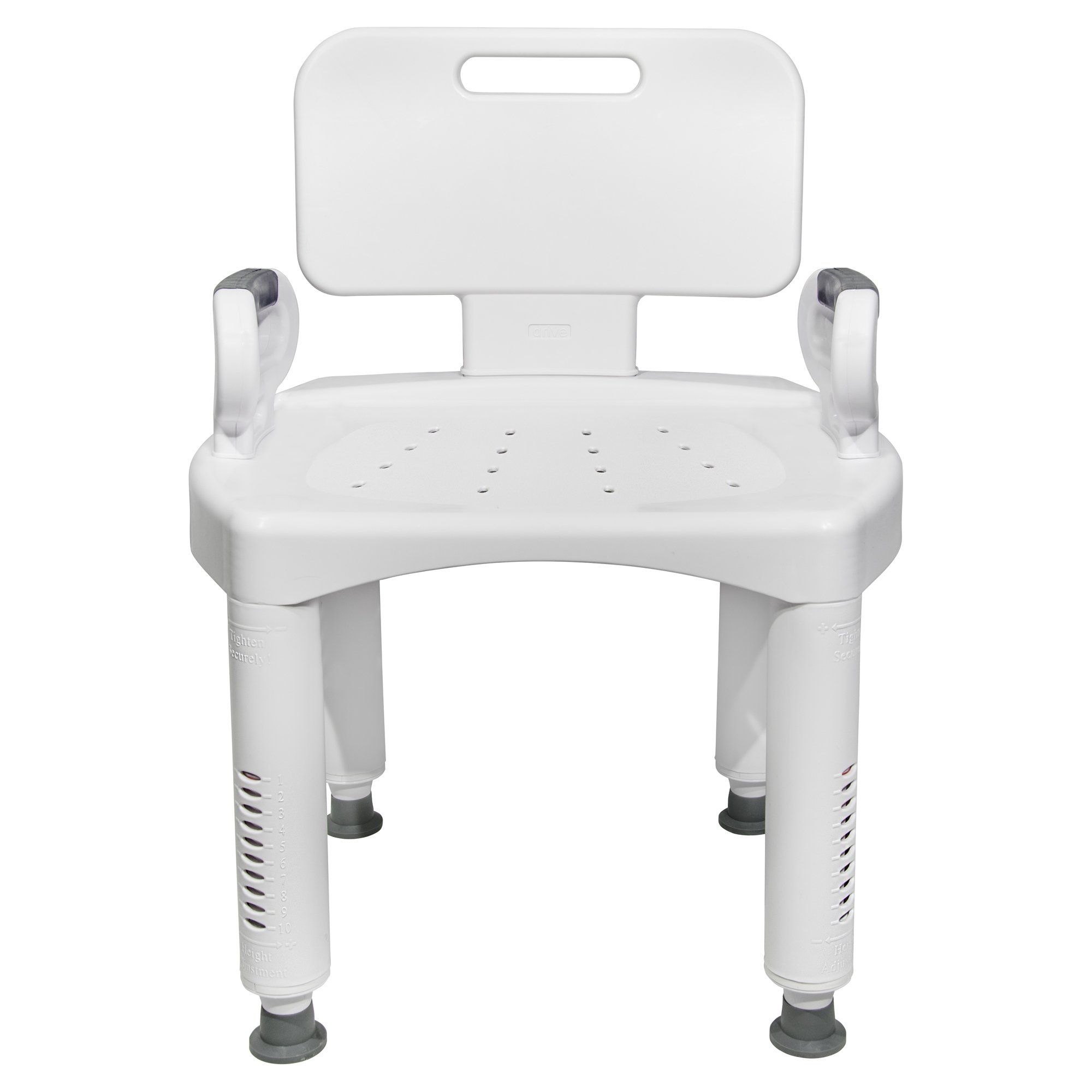 McKesson Brand 146-RTL12505 - McKesson Bath Bench with Removable Arm Rail and Back, 21.25 Inch Width - 1/Each, 4/Case