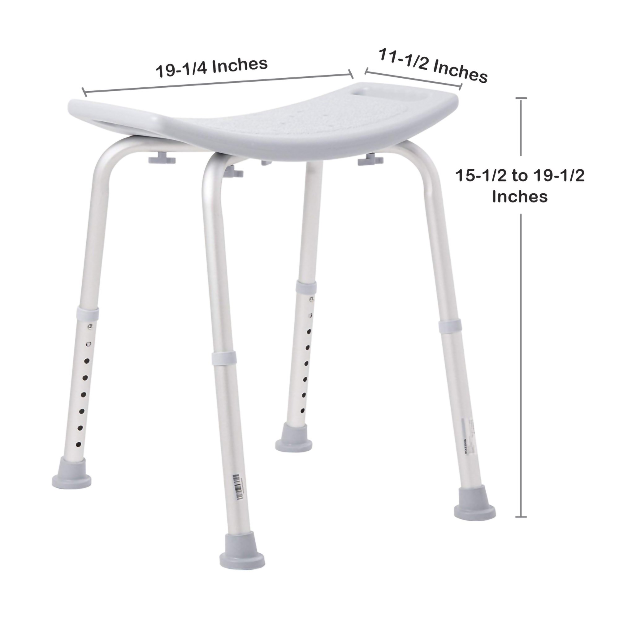 McKesson Brand - 146-RTL12203KDR McKesson Aluminum Bath Bench Without Backrest
