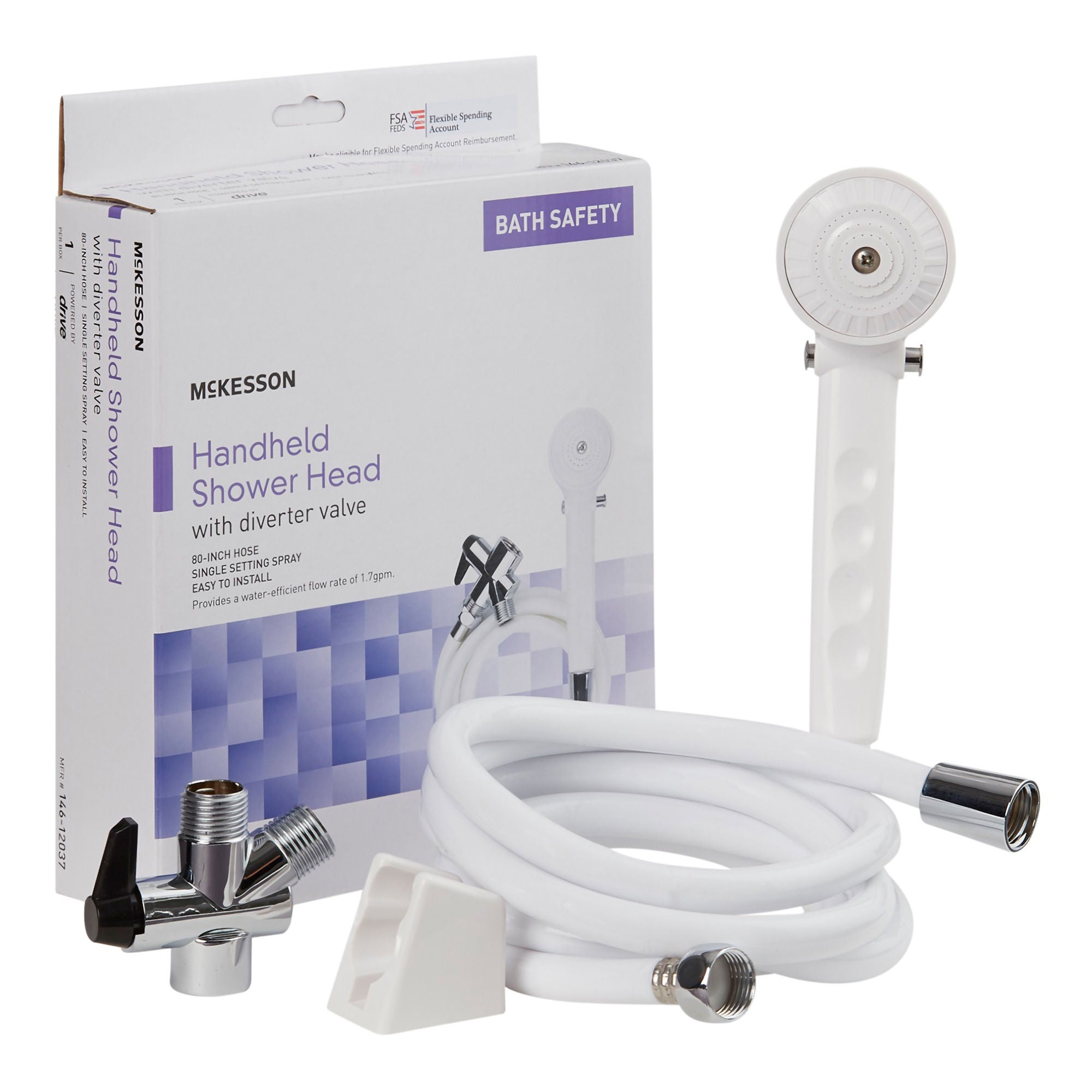 McKesson Brand - 146-12037 Handheld Shower McKesson 80 Inch Hose Length