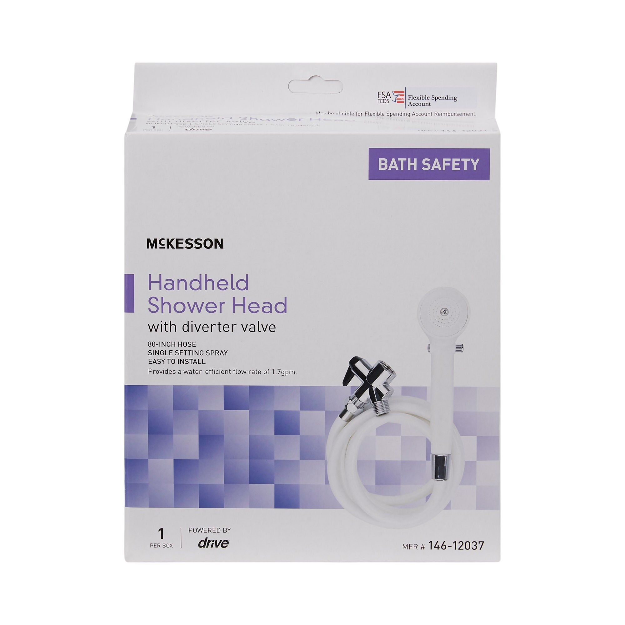 McKesson Brand - 146-12037 Handheld Shower McKesson 80 Inch Hose Length