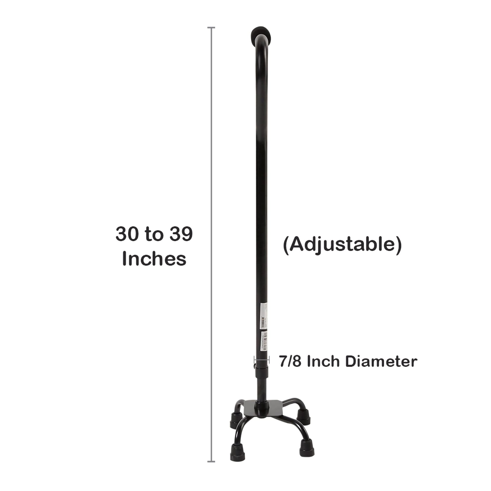 McKesson Brand - 146-RTL10310 McKesson Adjustable Steel Offset Quad Cane