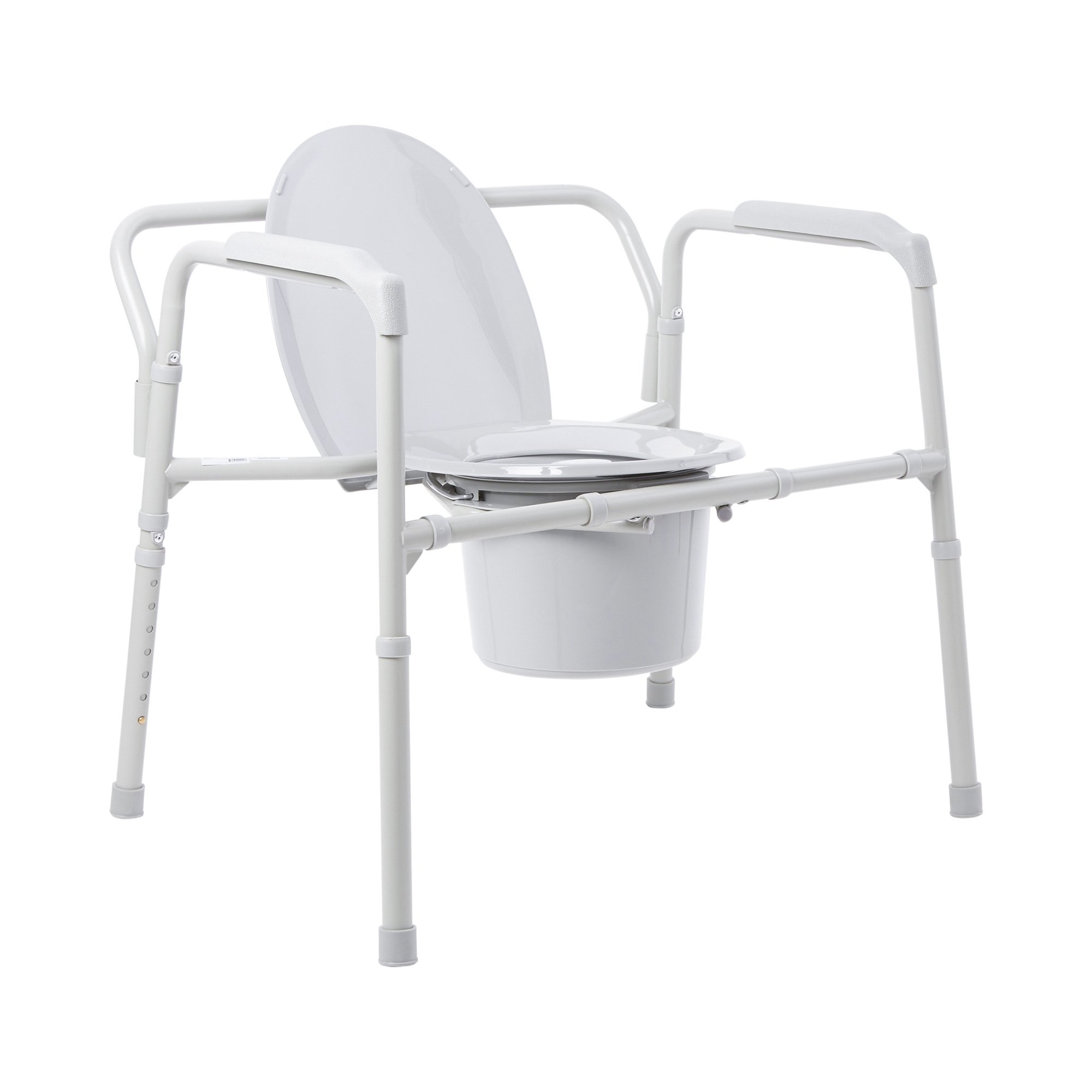 McKesson Brand - 146-11117N-1 McKesson Fixed Arm Steel Folding Commode Chair