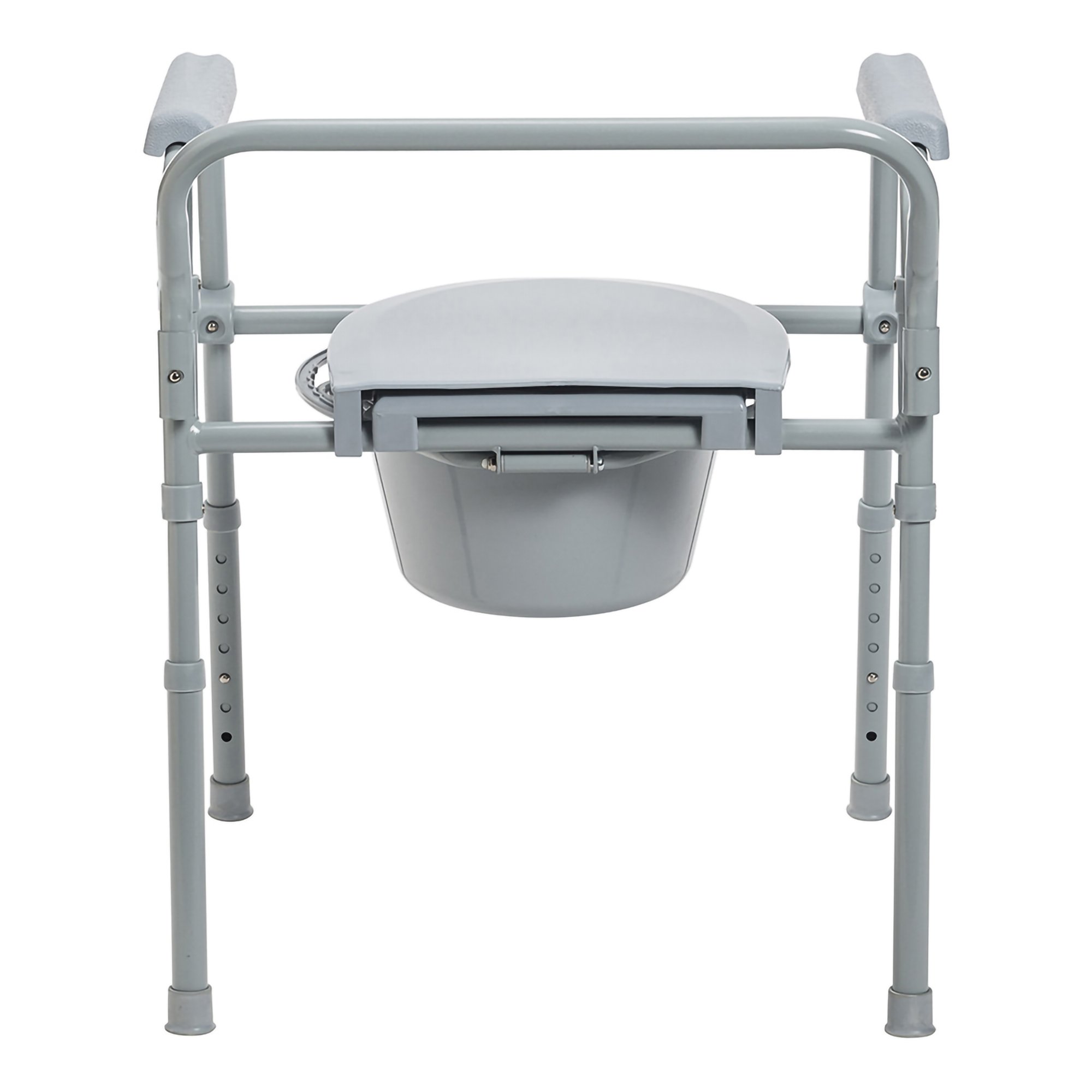 McKesson Brand - 146-11148-1 McKesson Folding Fixed Arm Steel Commode Chair