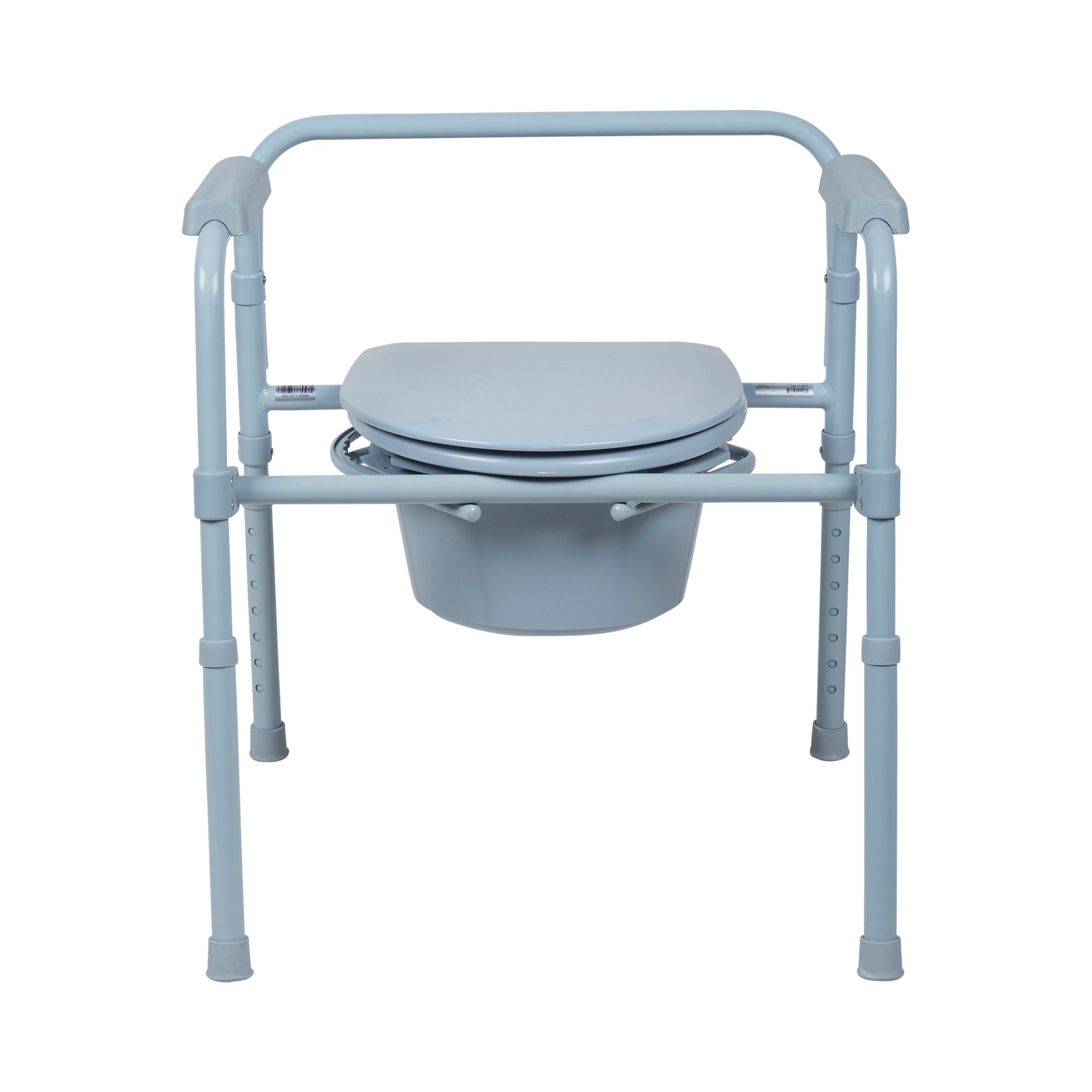 McKesson Brand - 146-11148-1 McKesson Folding Fixed Arm Steel Commode Chair