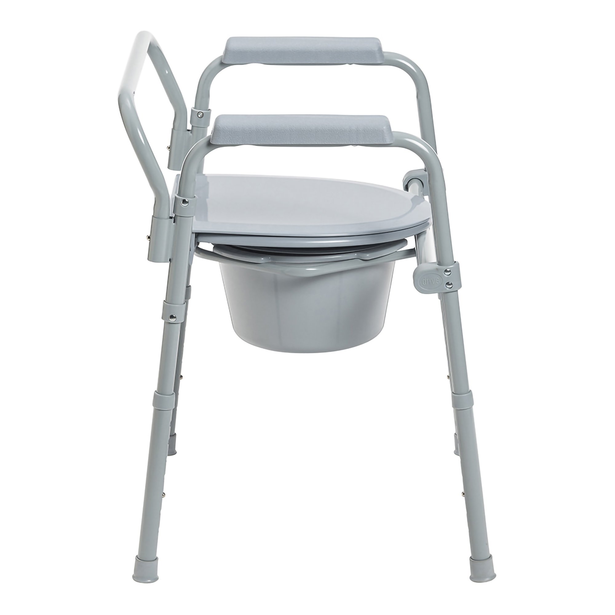 McKesson Brand - 146-11148-1 McKesson Folding Fixed Arm Steel Commode Chair