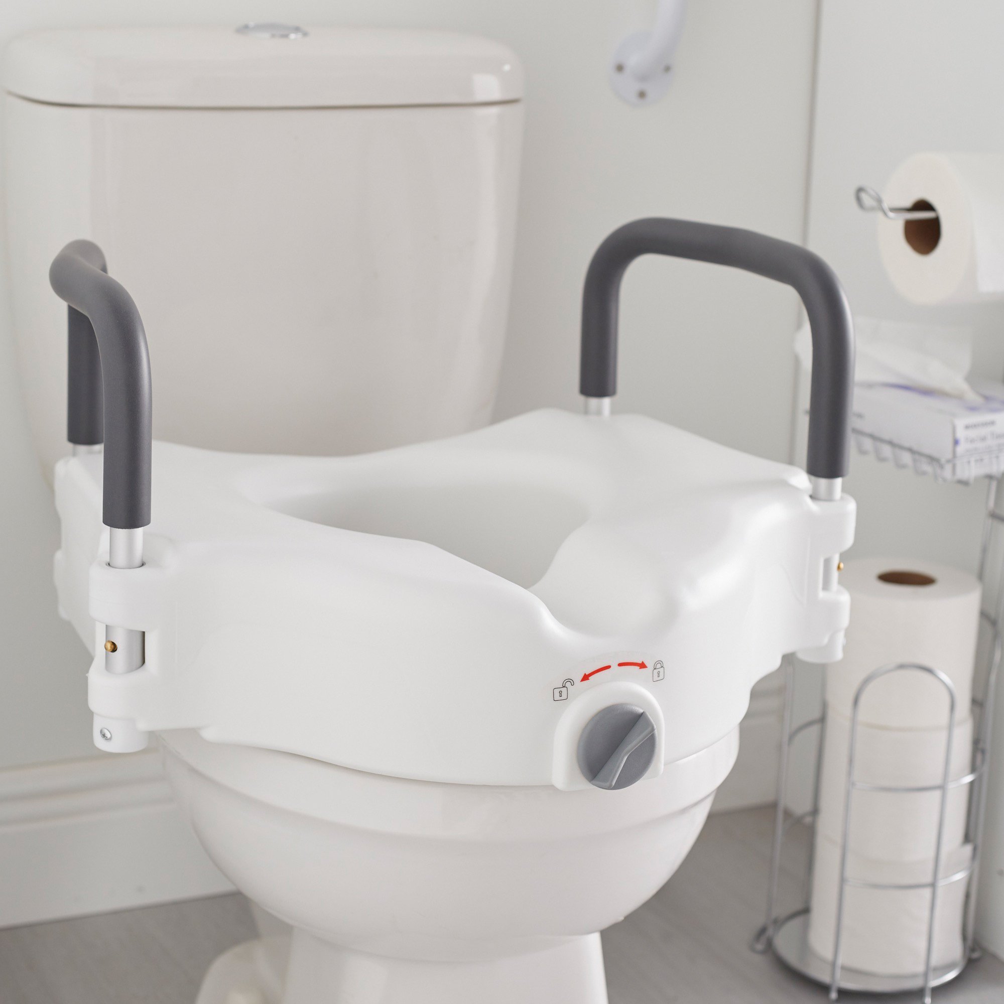 McKesson Raised Toilet Seat with Arms 146-RTL12027RA by McKesson Brand