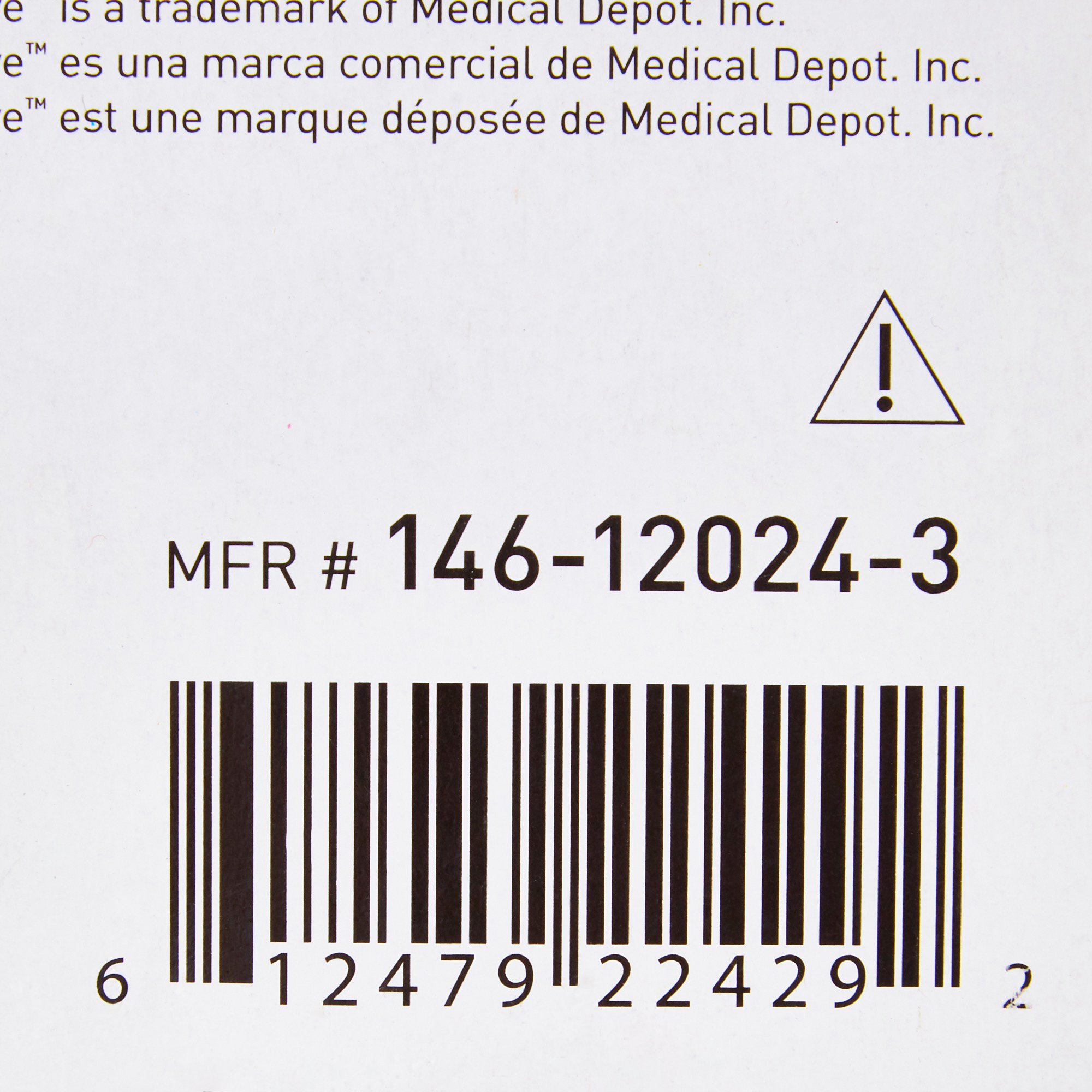 McKesson Brand 146-12024-3 - McKesson Wall Grab Bar, White Steel, 24-Inch Length - 1/Each, 3/Case