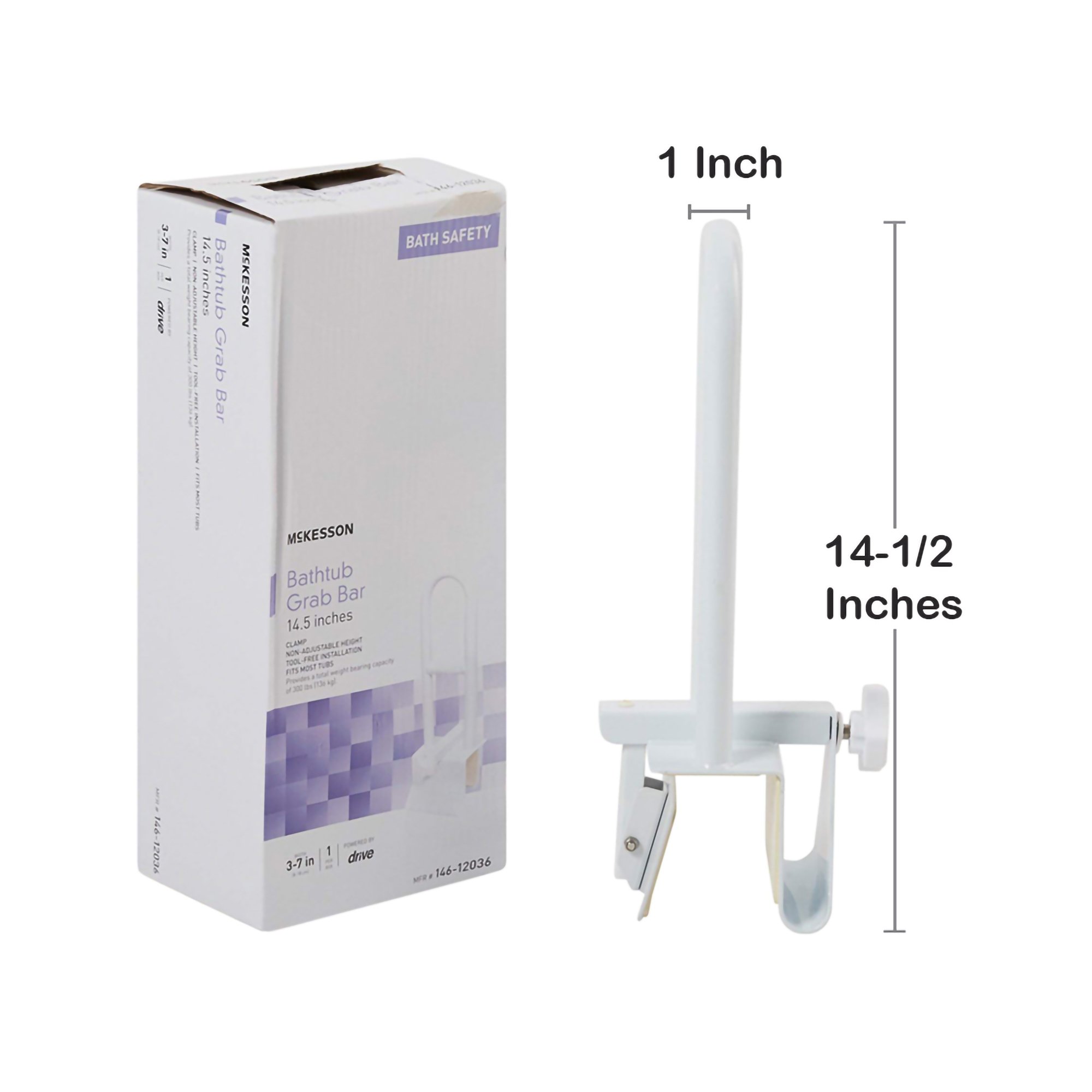McKesson Brand - 146-12036 McKesson Bathtub Grab Bar