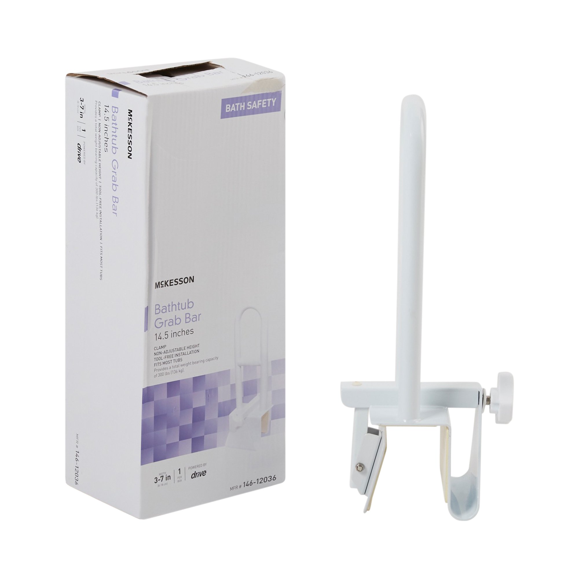 McKesson Brand - 146-12036 McKesson Bathtub Grab Bar