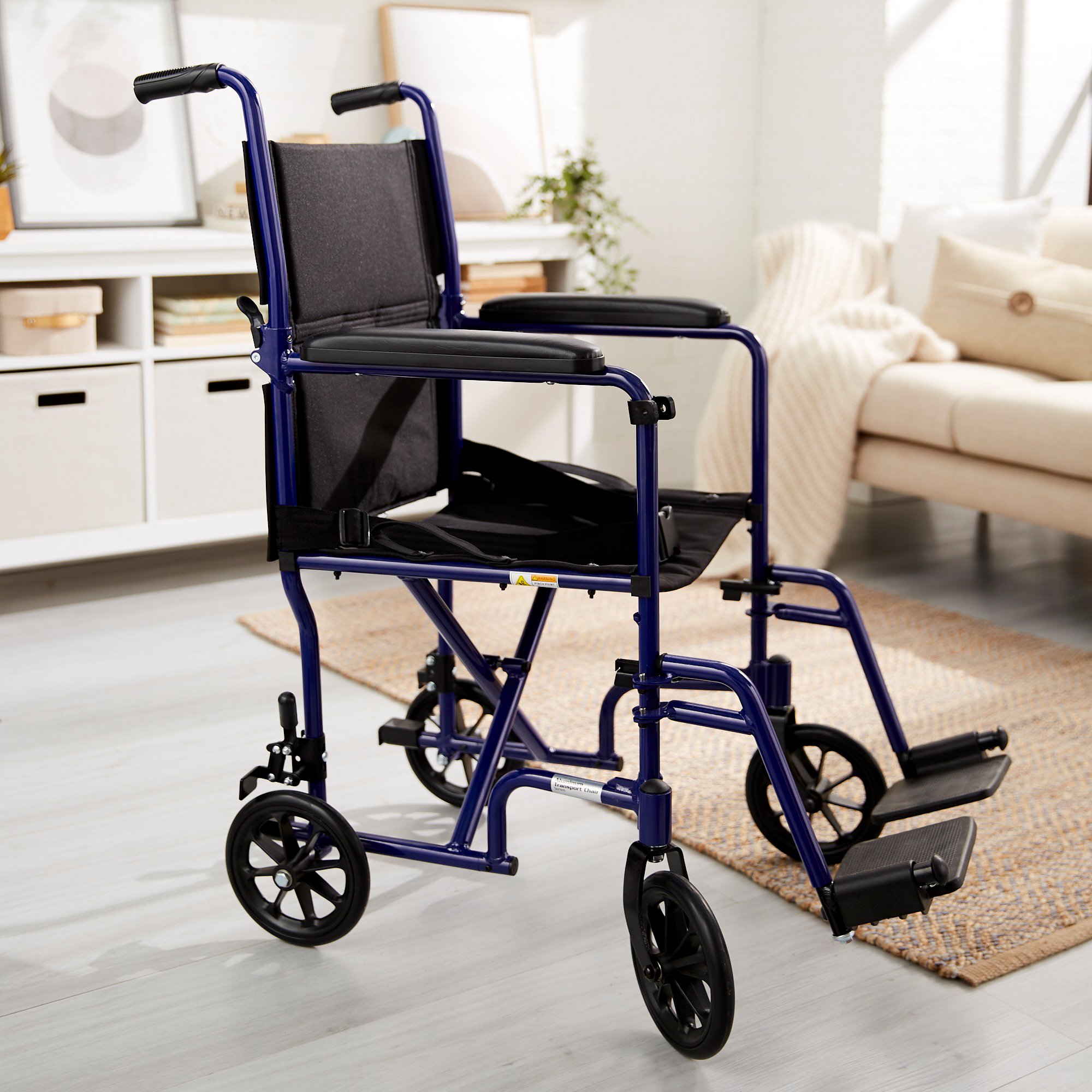 McKesson Brand - 146-ATC19-BL McKesson Lightweight Transport Chair