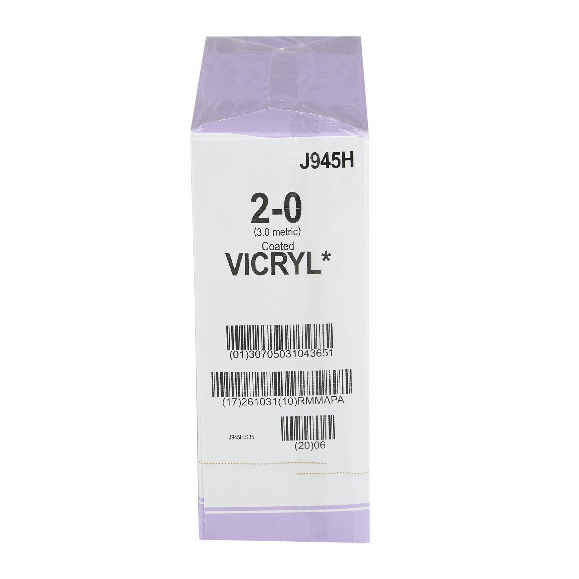 J & J Healthcare Systems J945H - Coated Vicryl™ Suture with Needle - 12/Dozen, 36/Box