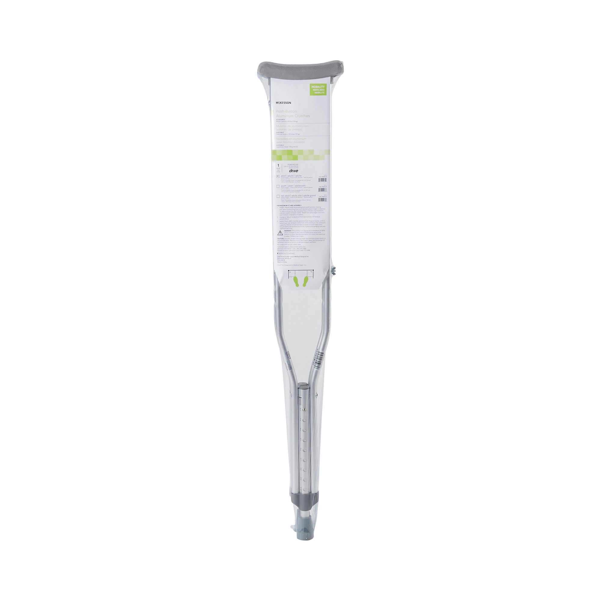 McKesson Brand - 146-10400-8 McKesson Adult Underarm Crutches
