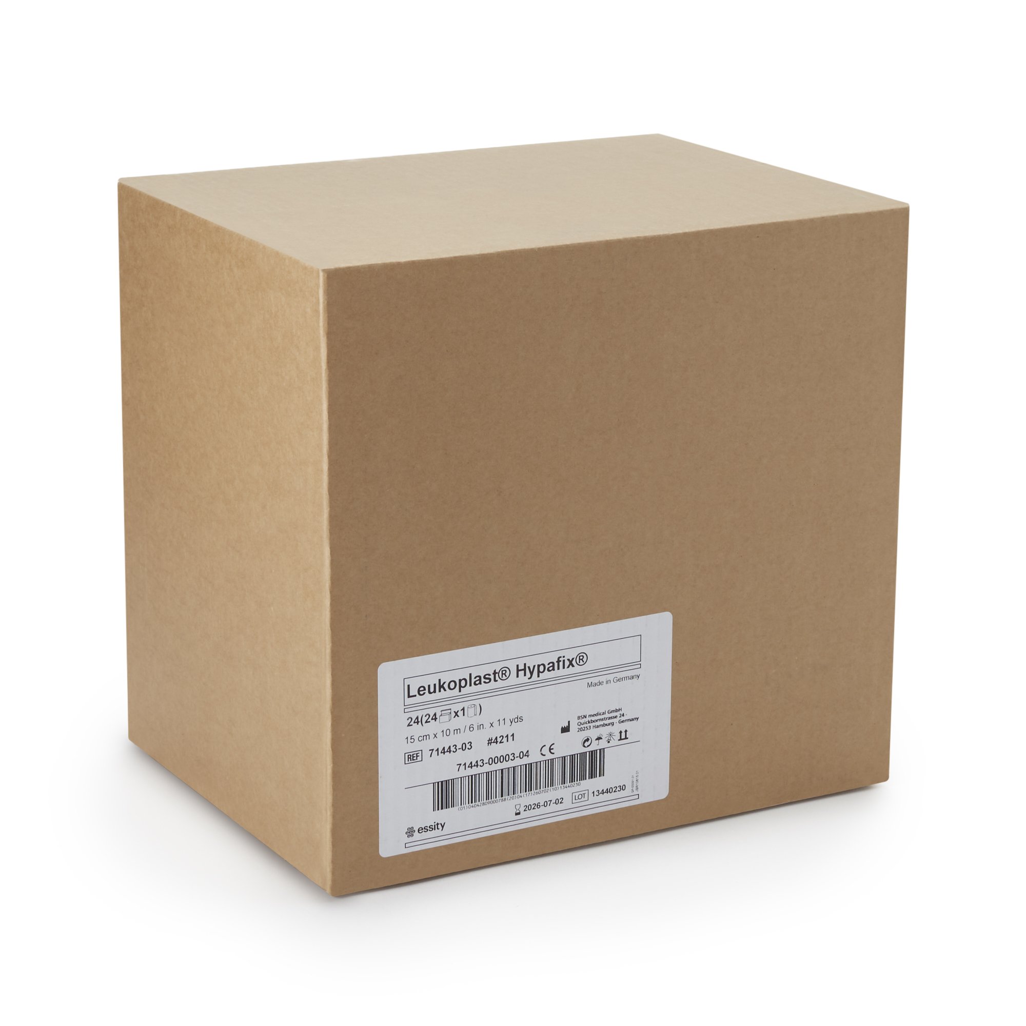 BSN Medical 4211 - Hypafix® Nonwoven Dressing Retention Tape, 6 Inch x 10 Yard, White - 1/Box, 24/Case