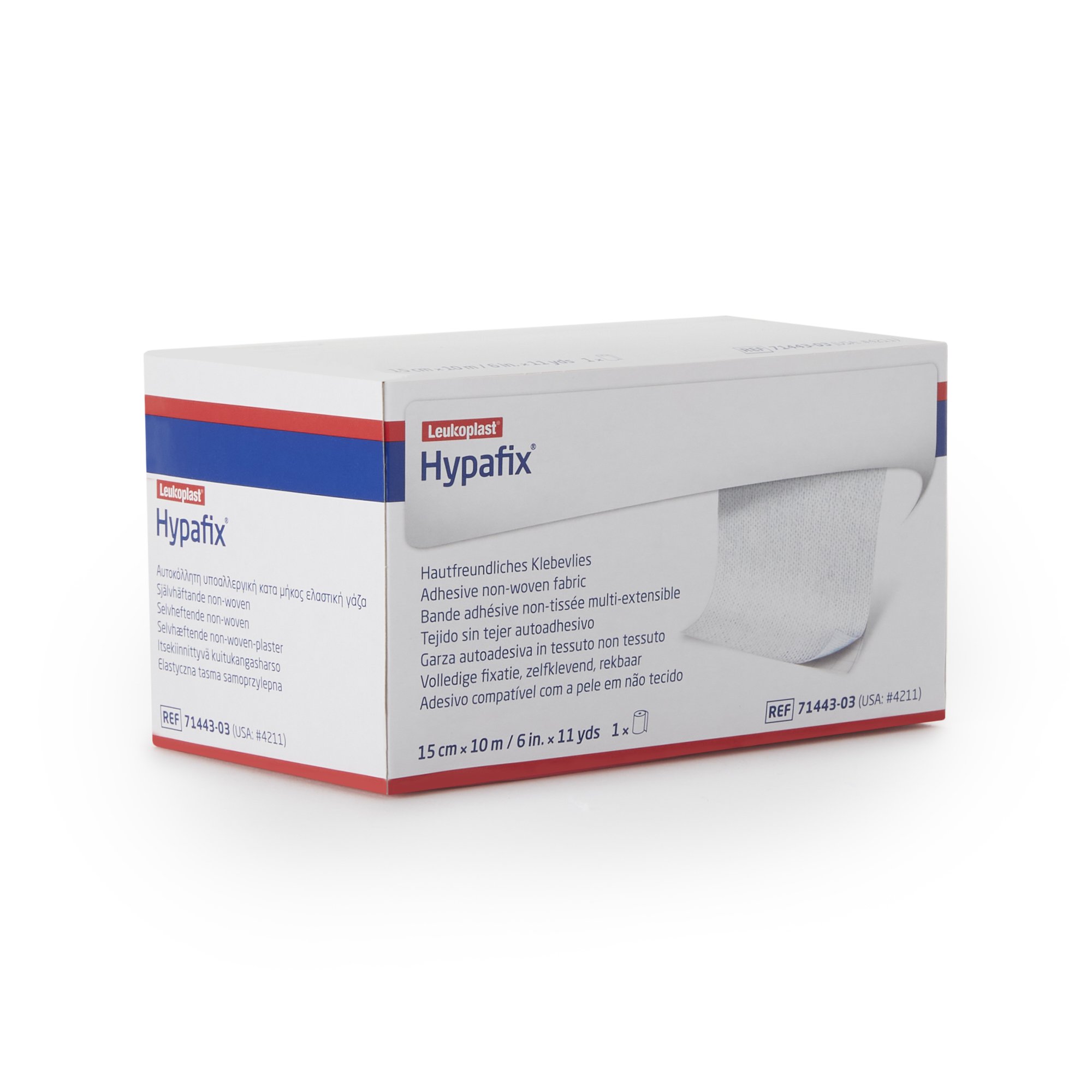 BSN Medical 4211 - Hypafix® Nonwoven Dressing Retention Tape, 6 Inch x 10 Yard, White - 1/Box, 24/Case