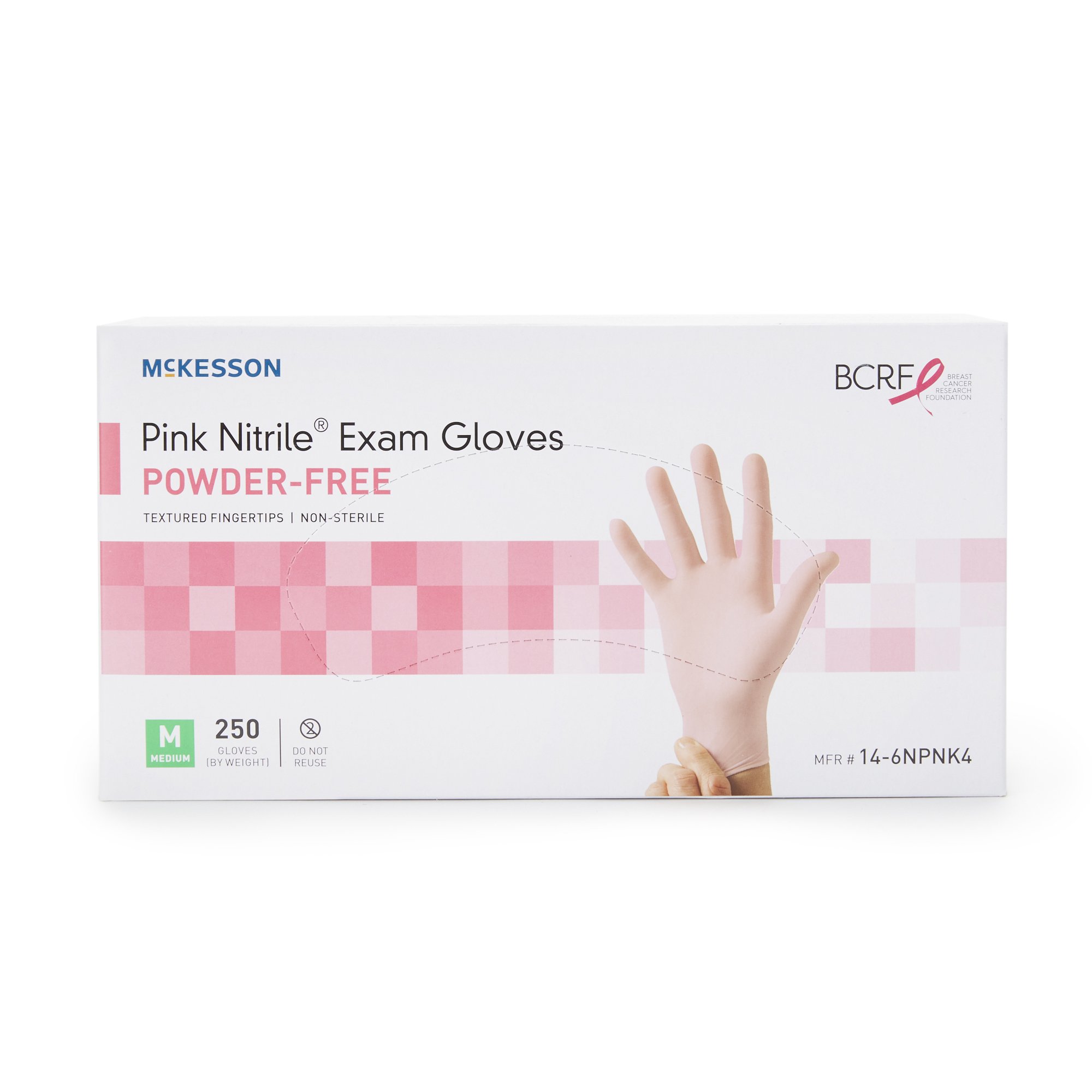 McKesson Brand - 14-6NPNK4 McKesson Pink Nitrile® Exam Glove