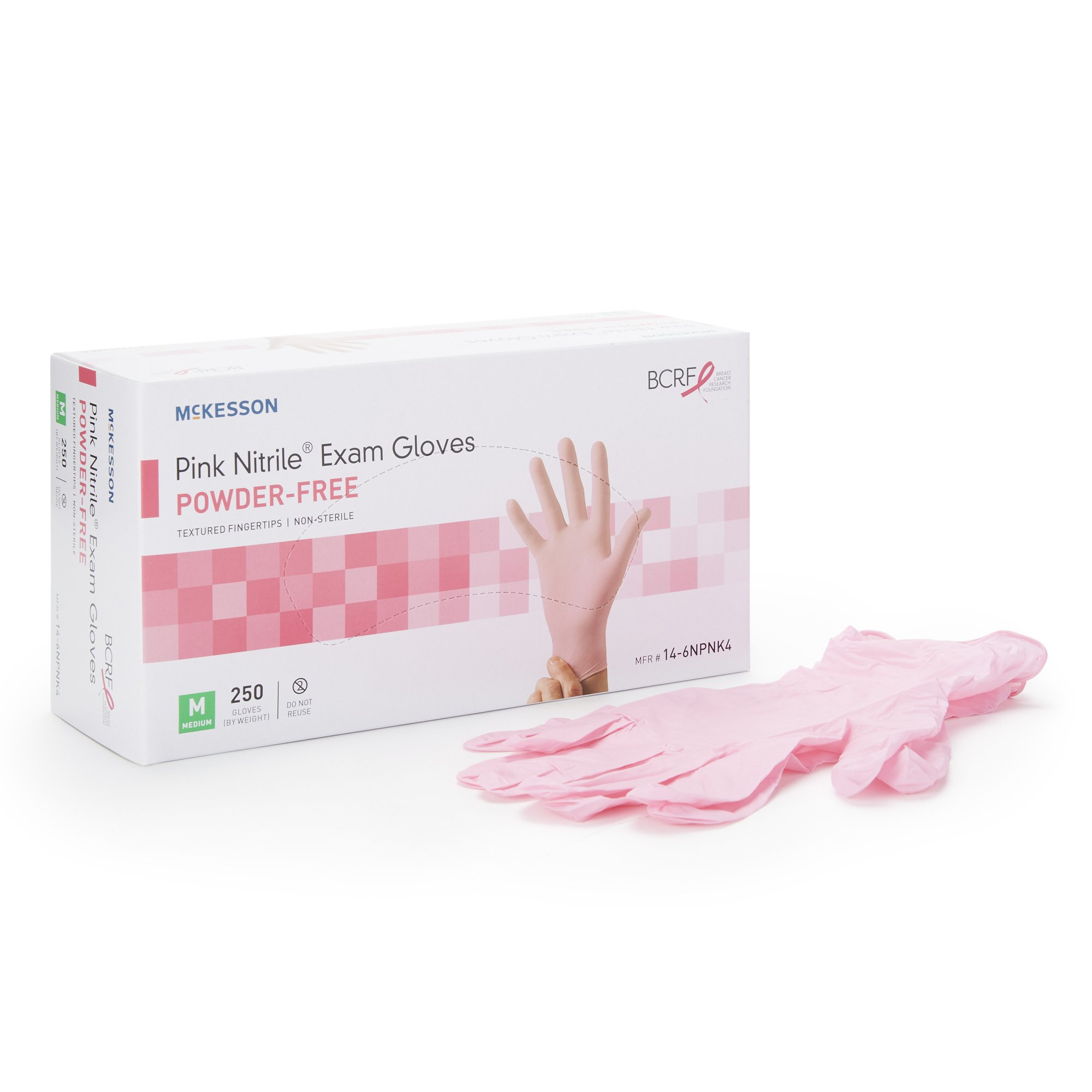 McKesson Brand - 14-6NPNK4 McKesson Pink Nitrile® Exam Glove
