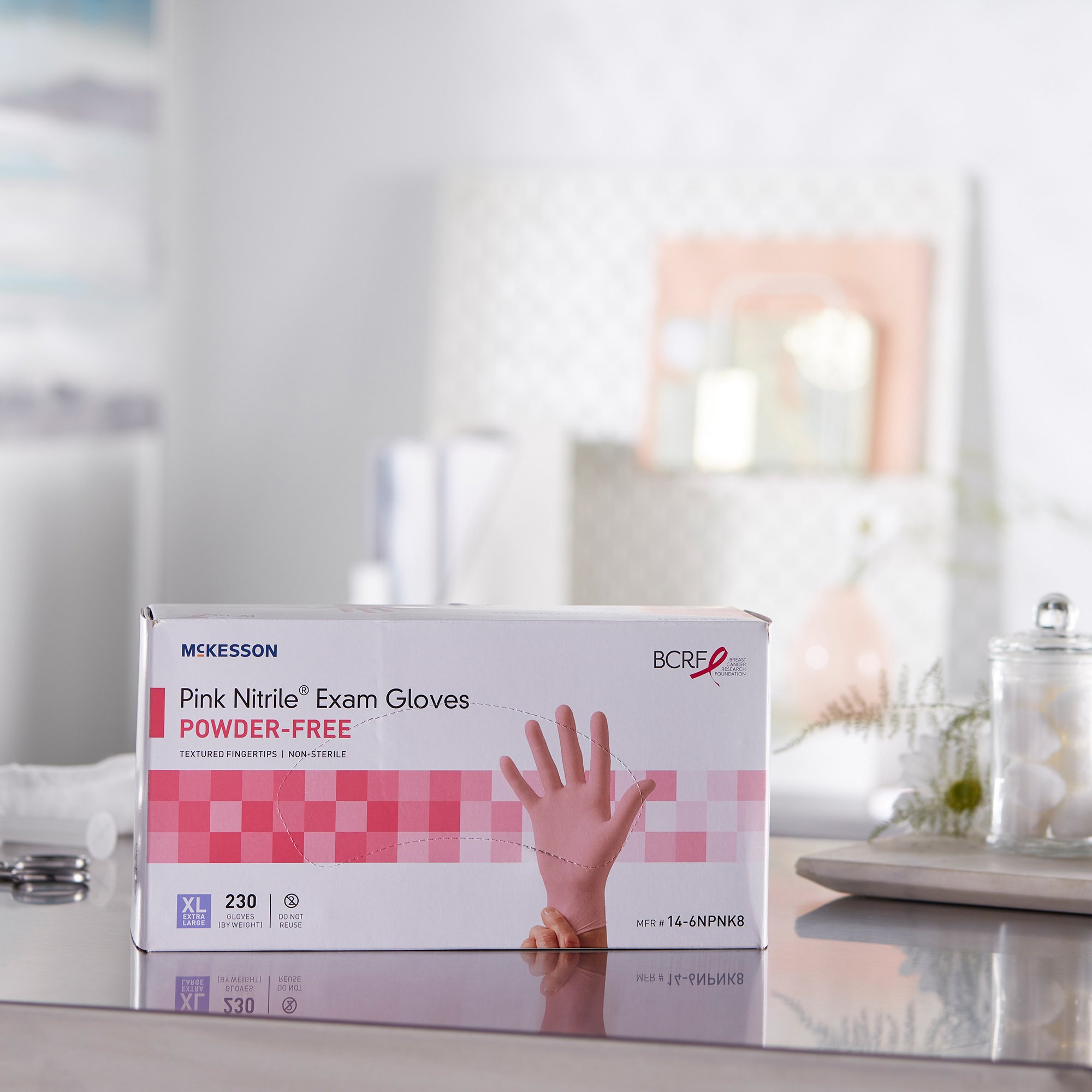 McKesson Brand 14-6NPNK6 - McKesson Pink Nitrile® Nitrile Exam Glove, Large, Pink - 250/Box, 2500/Case