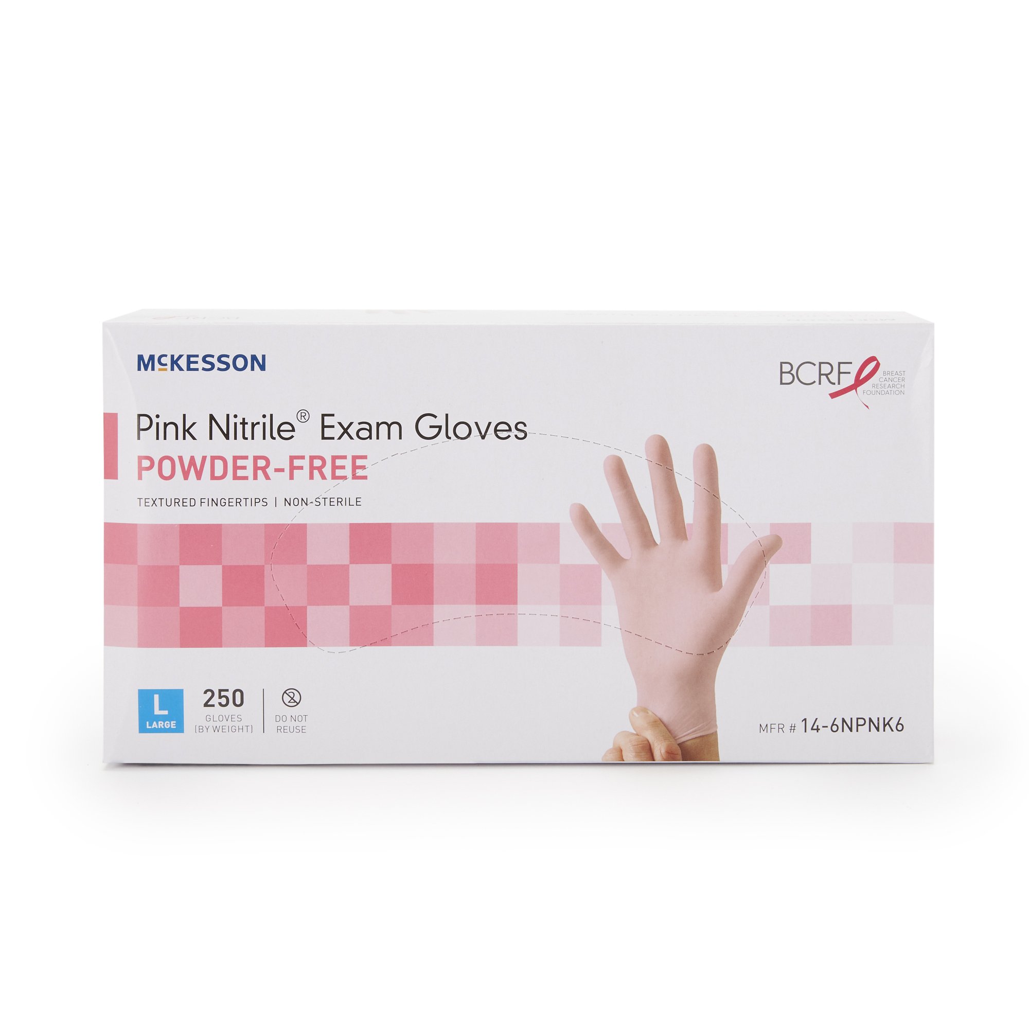 McKesson Brand - 14-6NPNK6 McKesson Pink Nitrile® Nitrile Exam Glove